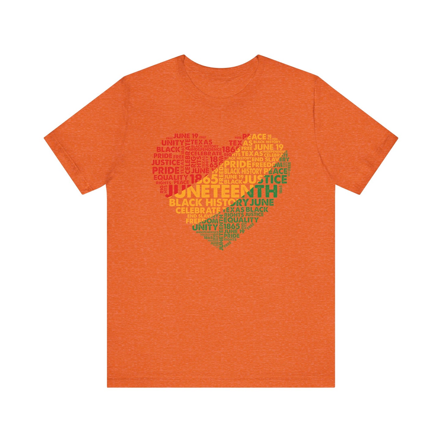 Heart Juneteenth Celebration Tee, Unisex Jersey Tee, Freedom Shirt, Equality Apparel, Black History Month Gift, Activist Fashion