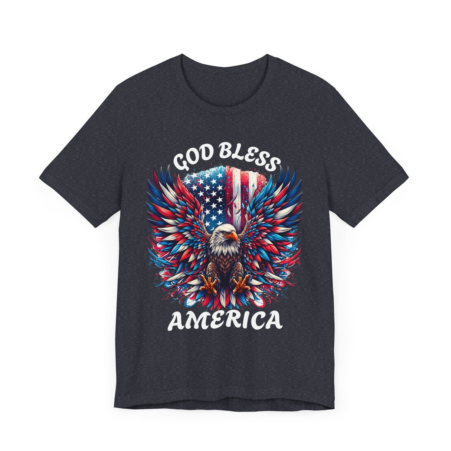 Patriotic Eagle Graphic Tee, USA Flag Shirt, Unisex Short Sleeve Top, Independence Day Gift, American Pride Apparel, Casual Wear