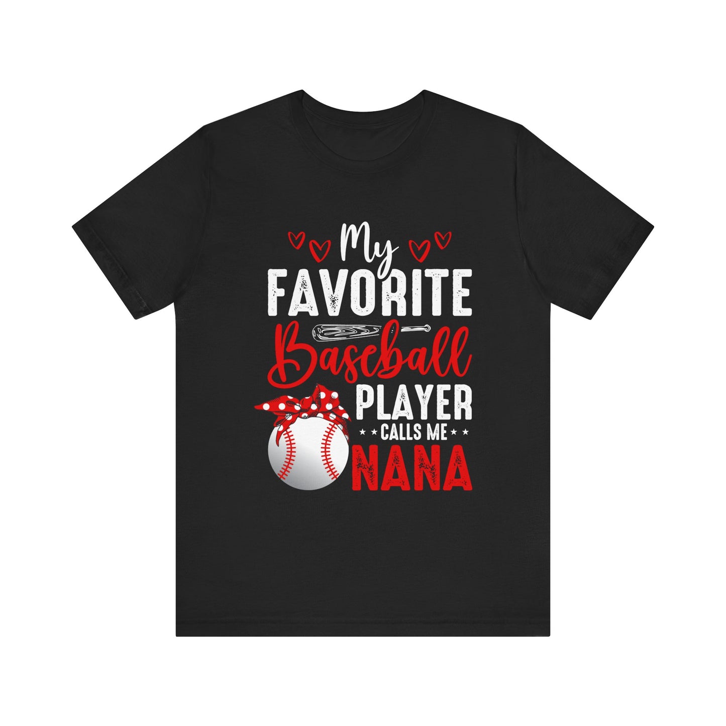 Baseball Nana Short Sleeve Tee, Cute Gift for Grandmas, Soft Jersey Tee, Baseball Fan Shirt, Mother's Day Gift, Family Reunion Wear