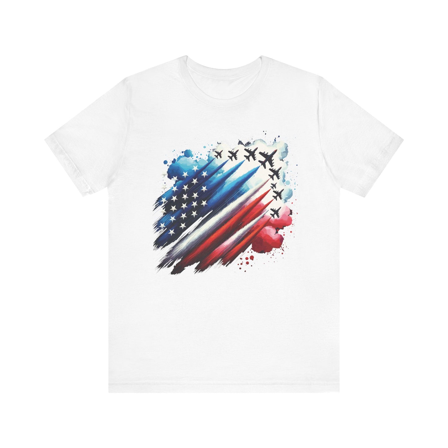 Fighter Jets with Flag Memorial Day Tee