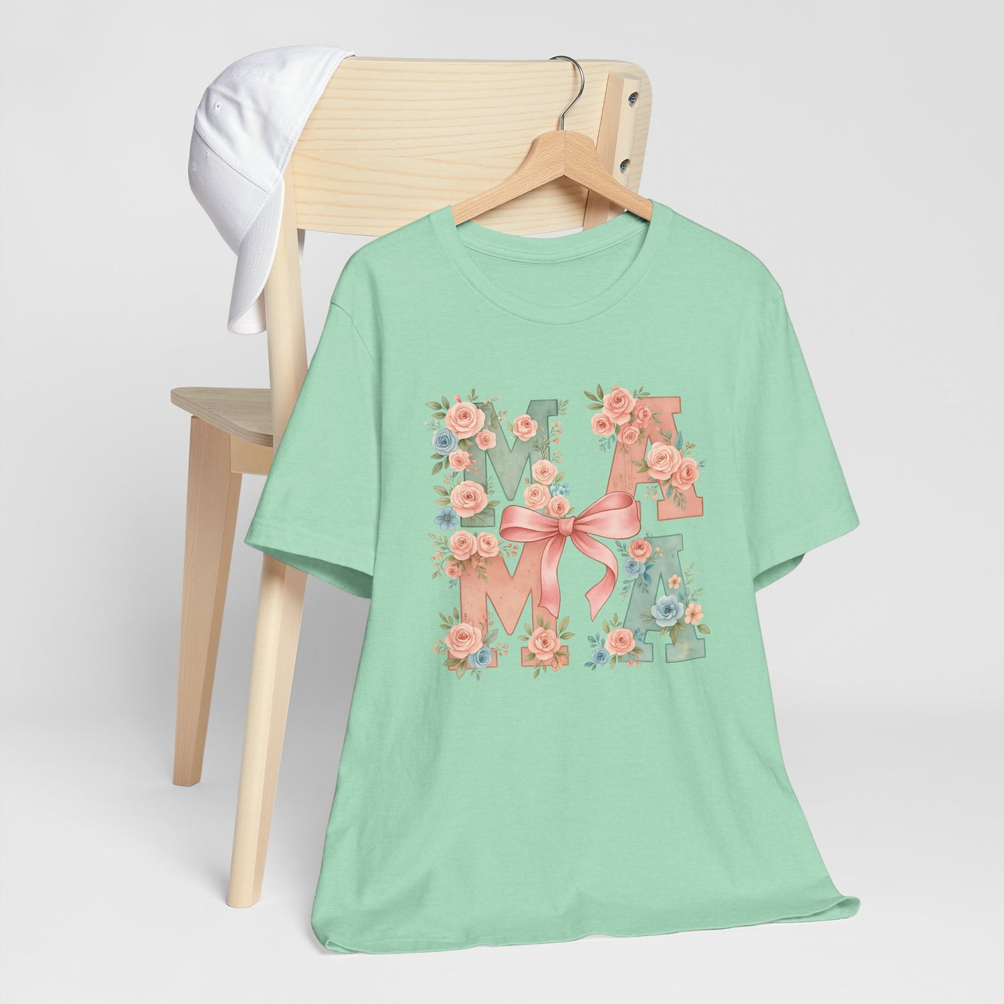Rose floral Mama Tee Gift for Moms, Casual Summer Top, Boho Style Apparel, Unique Mother's Day Gift