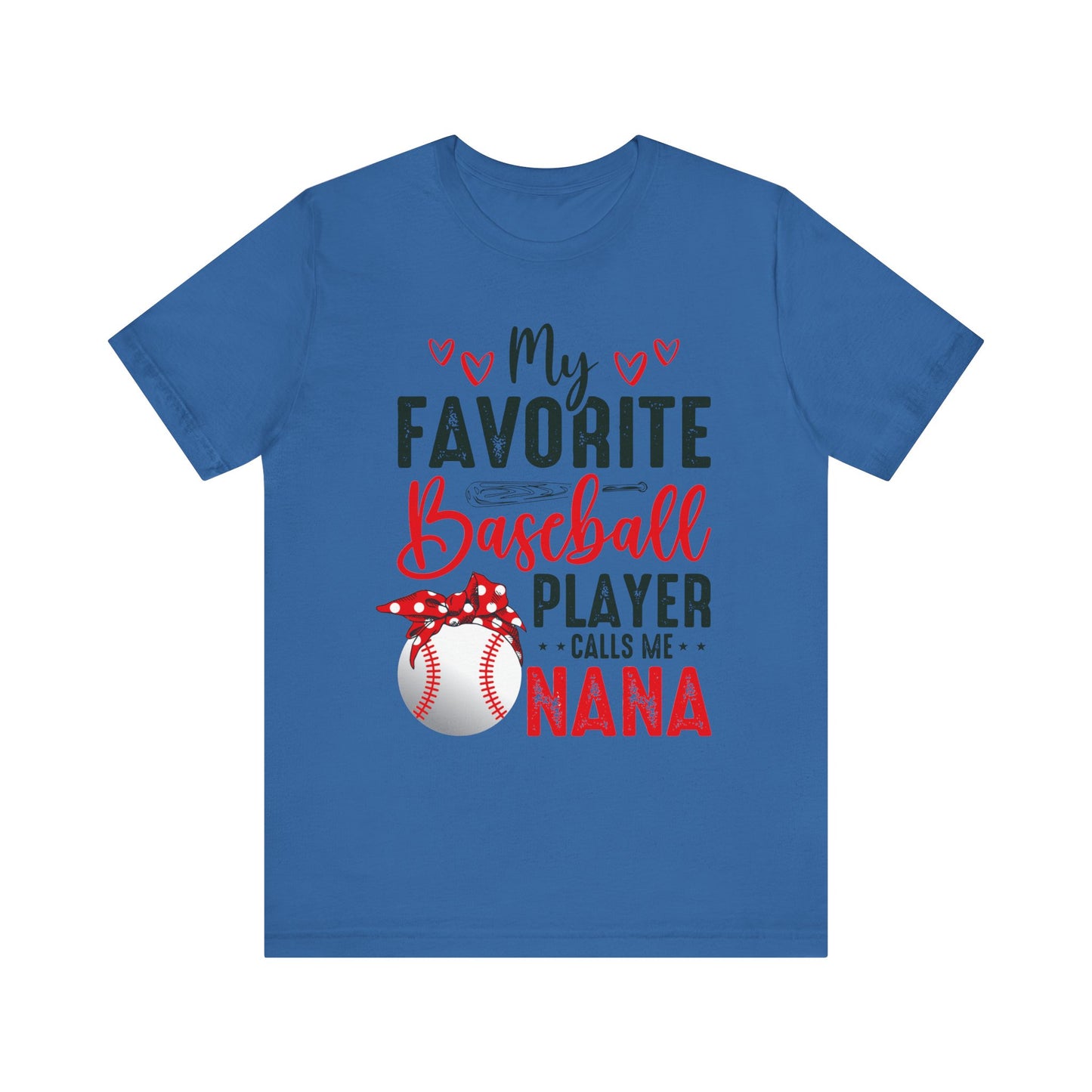Baseball Nana Short Sleeve Tee, Cute Gift for Grandmas, Soft Jersey Tee, Baseball Fan Shirt, Mother's Day Gift, Family Reunion Wear