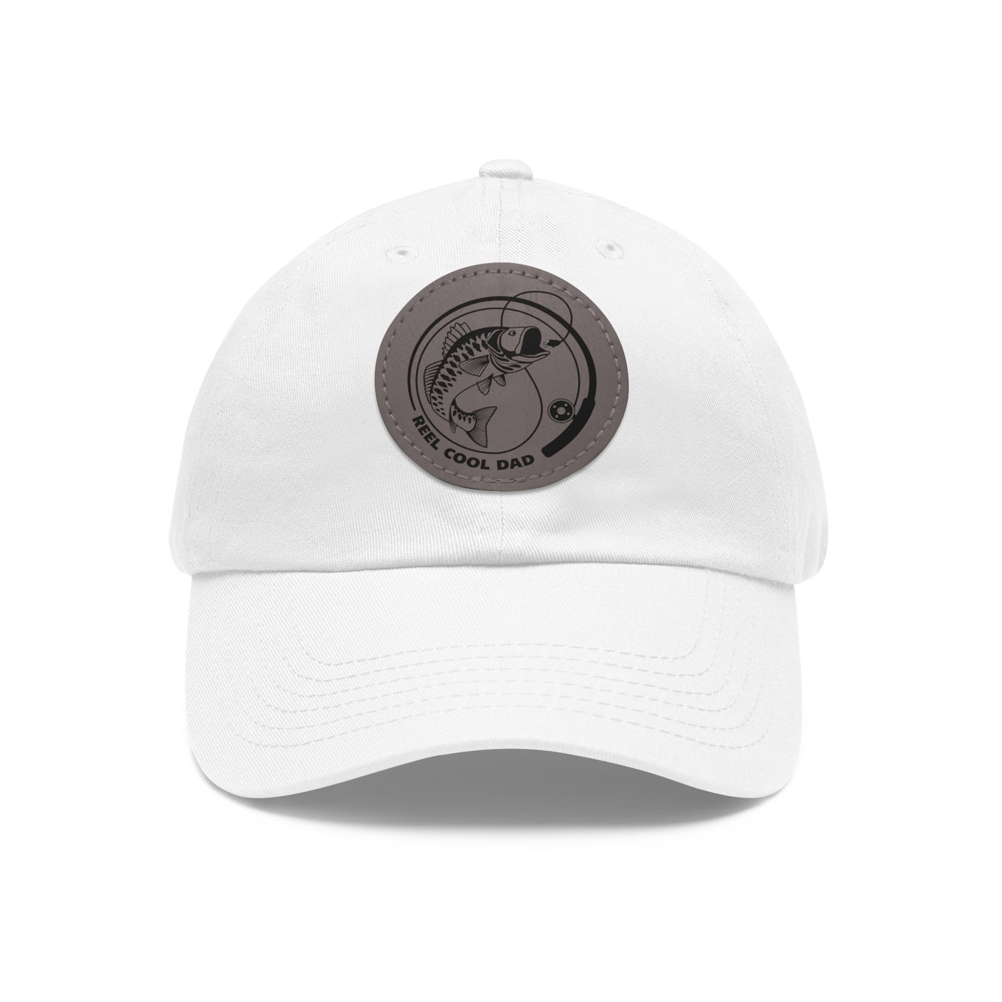 Stylish Dad Hat with Leather Patch for Cool Dads, Gift for Father's Day, Fishing Enthusiast, Casual Outdoor Wear