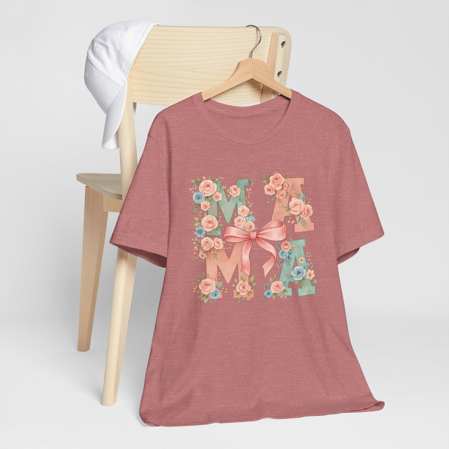 Rose floral Mama Tee Gift for Moms, Casual Summer Top, Boho Style Apparel, Unique Mother's Day Gift