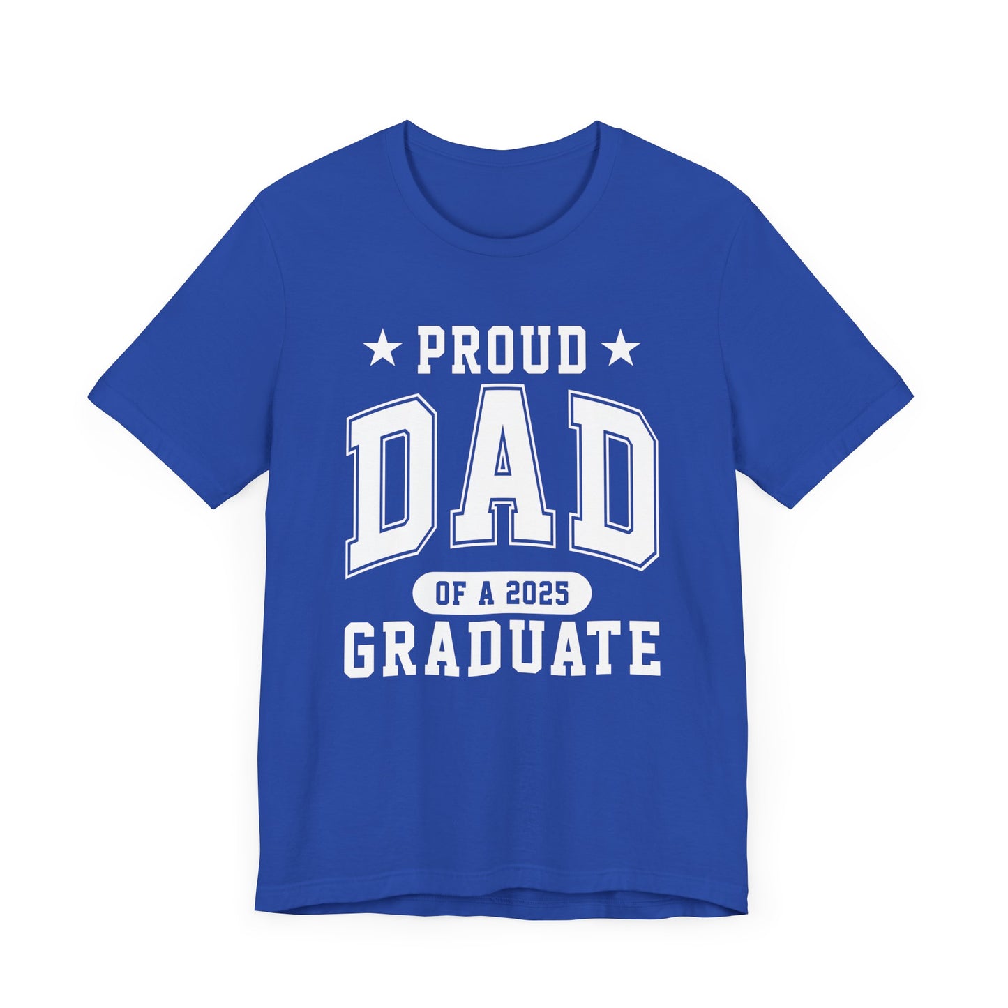 Proud Dad Graduation Tee, Cute Graduation Gift, Unisex Short Sleeve Shirt, Family Celebration Apparel, Step Parent Pride T-Shirt