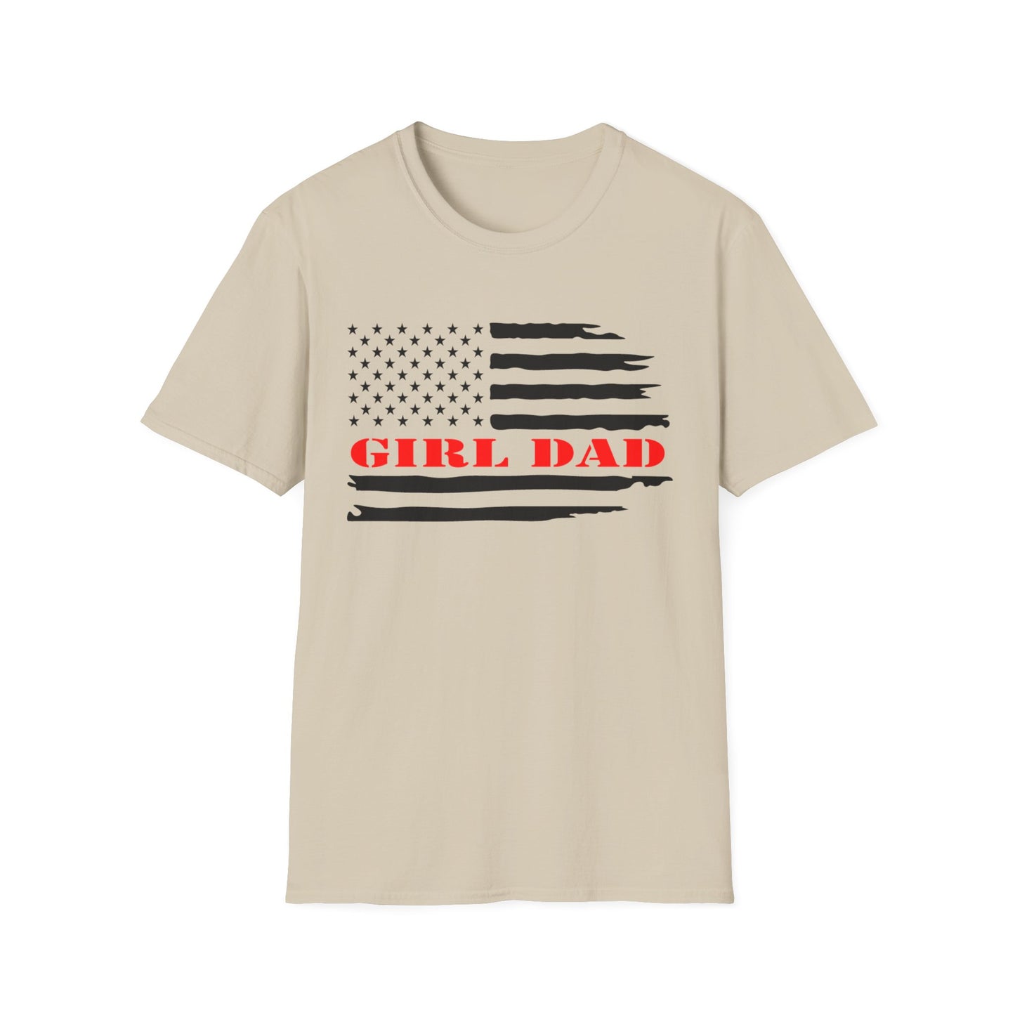 Patriotic 'Girl Dad with Flag'
