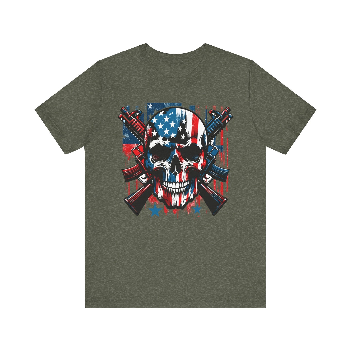 Skull and Cross Guns Memorial Day Tee