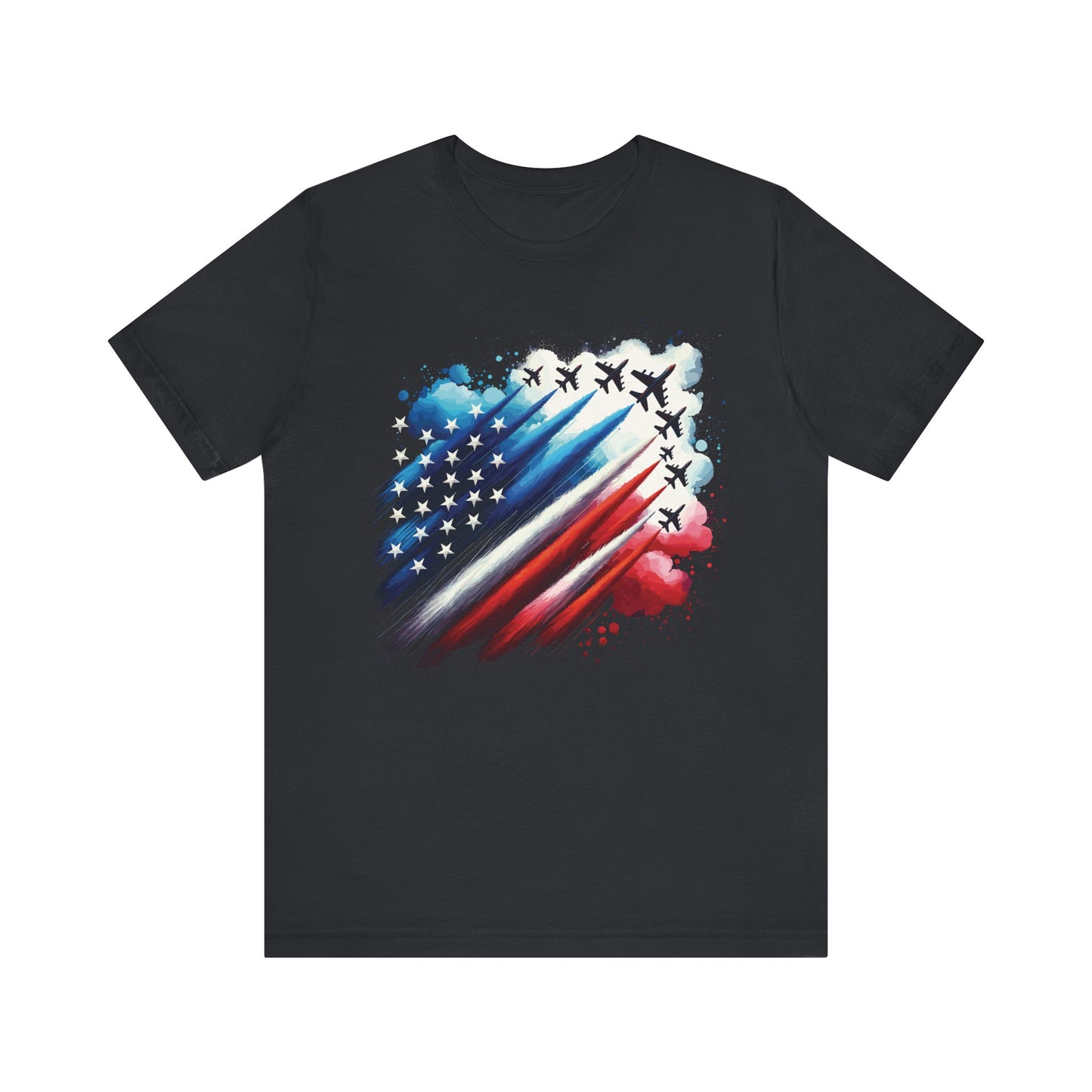 Fighter Jets with Flag Memorial Day Tee