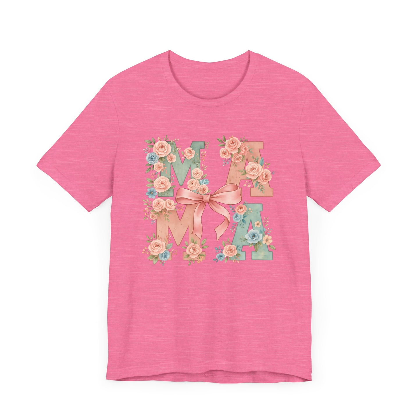 Rose floral Mama Tee Gift for Moms, Casual Summer Top, Boho Style Apparel, Unique Mother's Day Gift