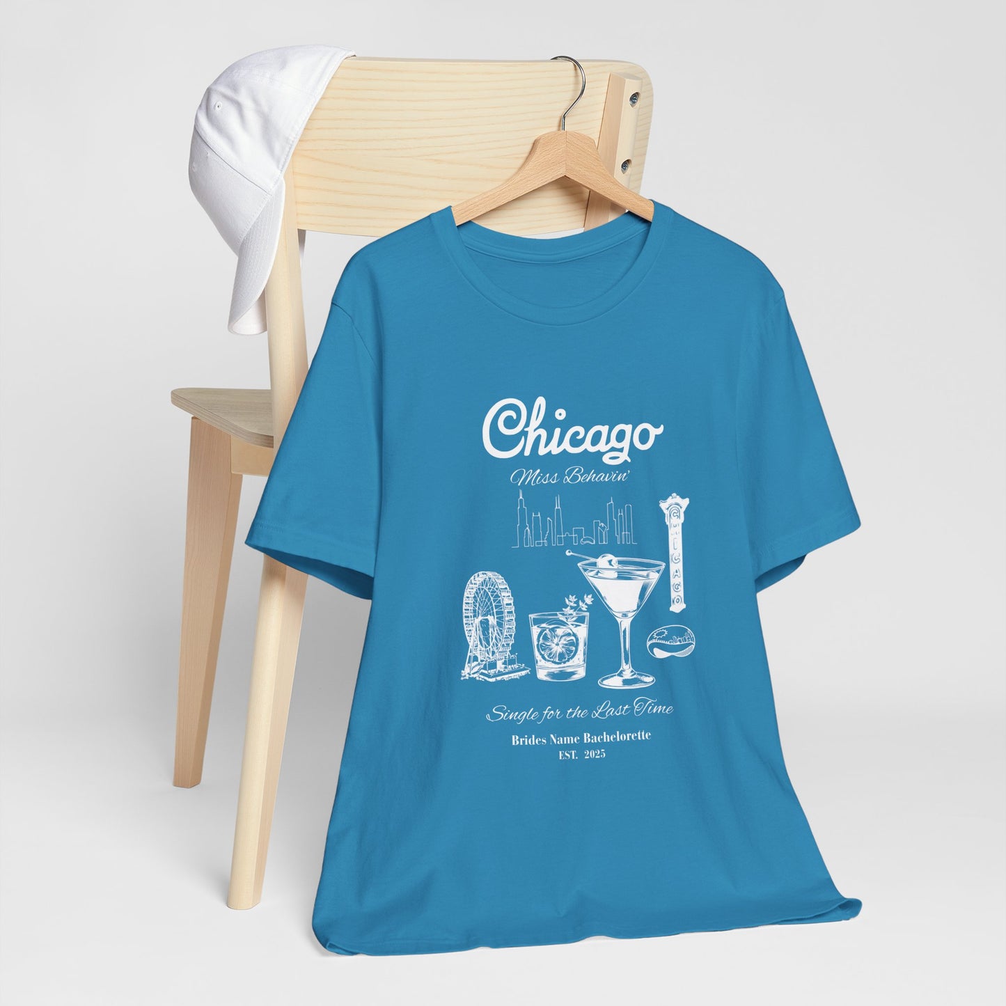 Chicago Bachelorette Party Tee, Fun Vacation Shirt, Travel Souvenir, Girls Night Out Top, Bride Tribe Apparel, Girls Trip, Chi-Town Wedding