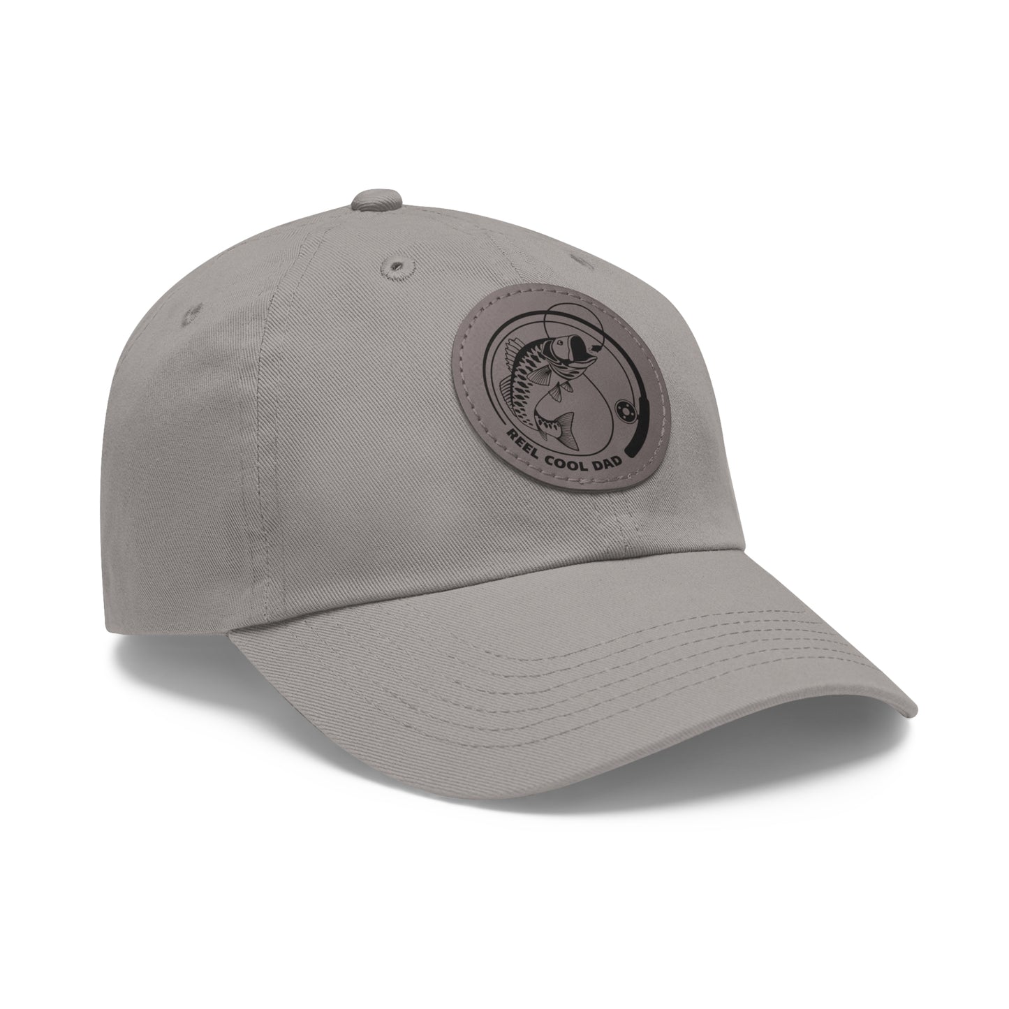 Stylish Dad Hat with Leather Patch for Cool Dads, Gift for Father's Day, Fishing Enthusiast, Casual Outdoor Wear