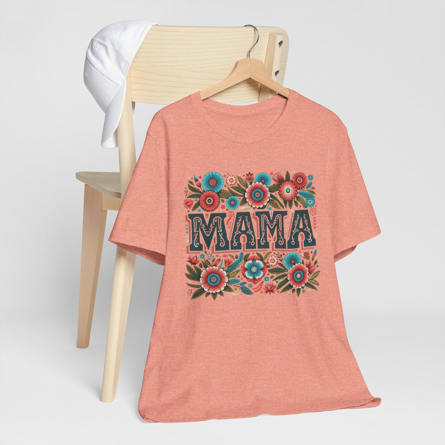 Boho Floral Mama Tee, Gift for Moms, Casual Summer Top, Boho Style Apparel, Unique Mother's Day Gift