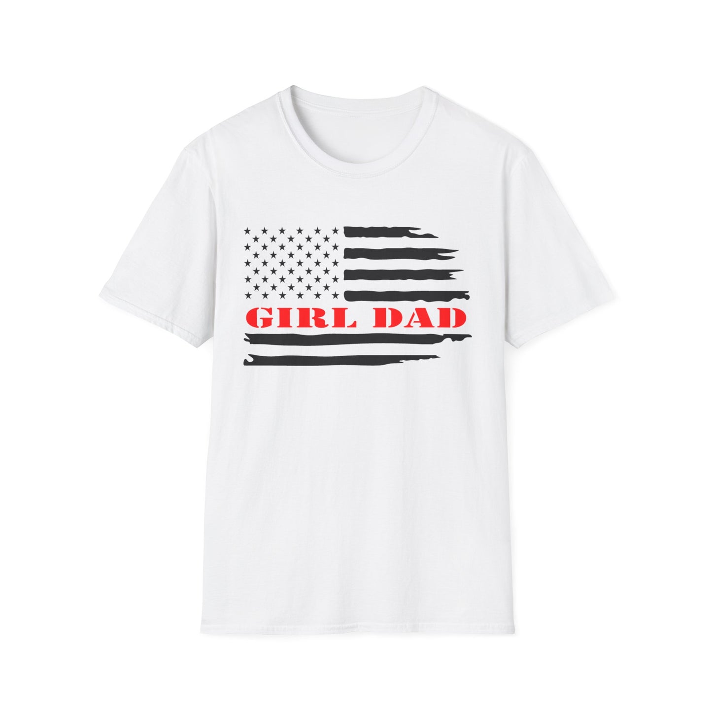 Patriotic 'Girl Dad with Flag'