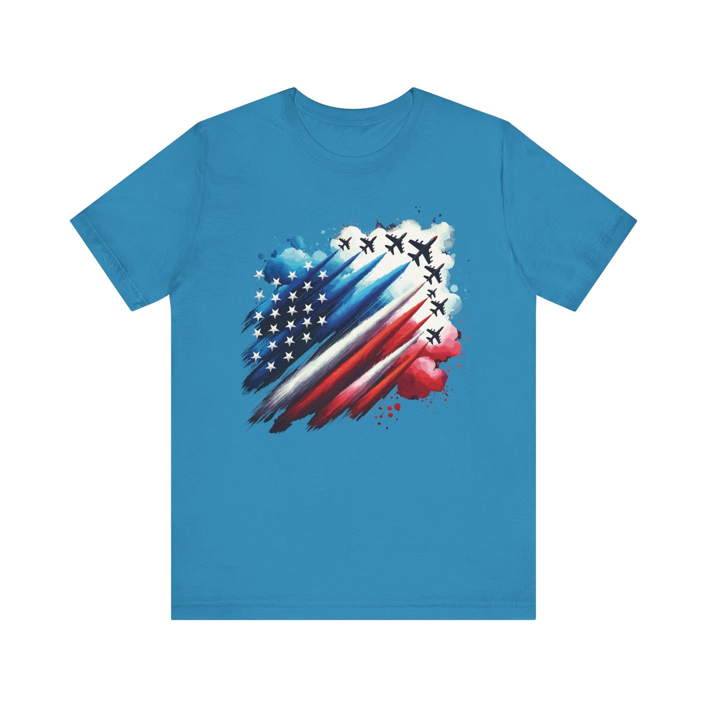 Fighter Jets with Flag Memorial Day Tee