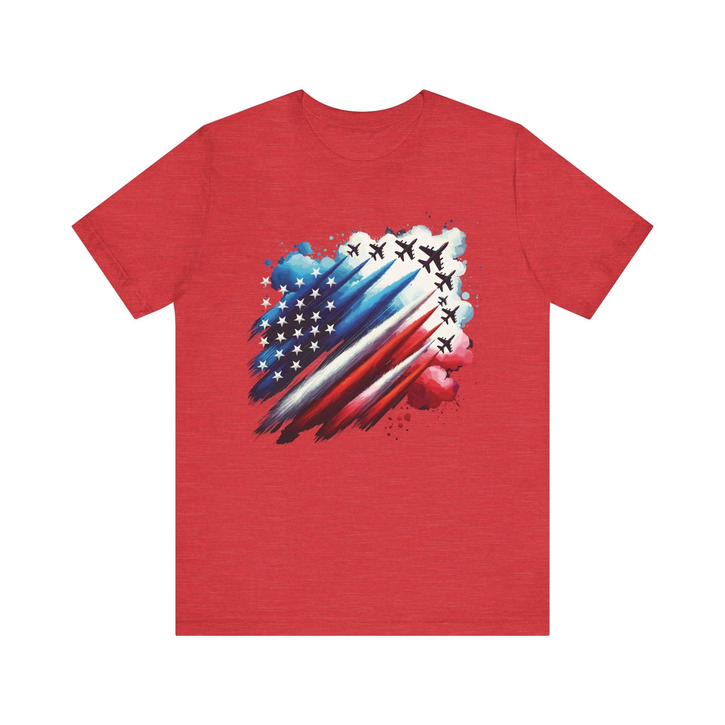 Fighter Jets with Flag Memorial Day Tee