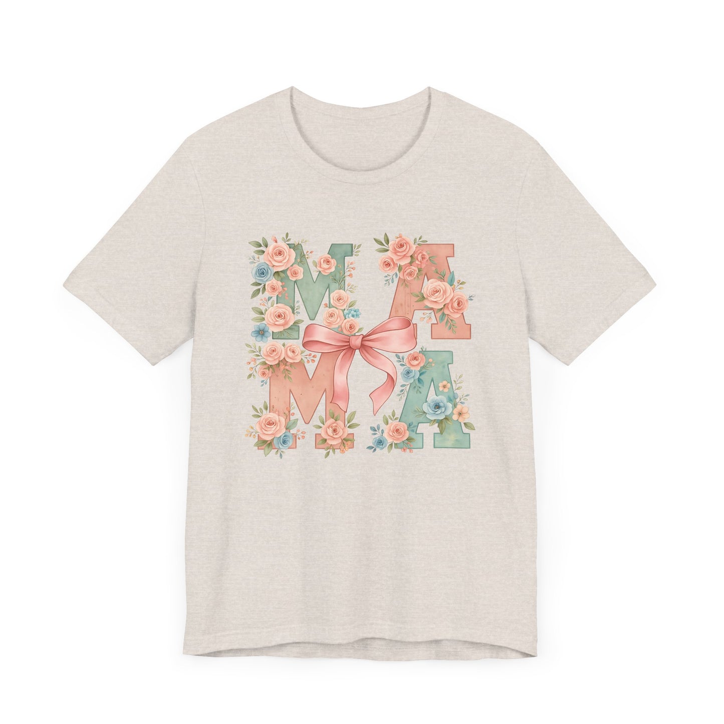 Rose floral Mama Tee Gift for Moms, Casual Summer Top, Boho Style Apparel, Unique Mother's Day Gift