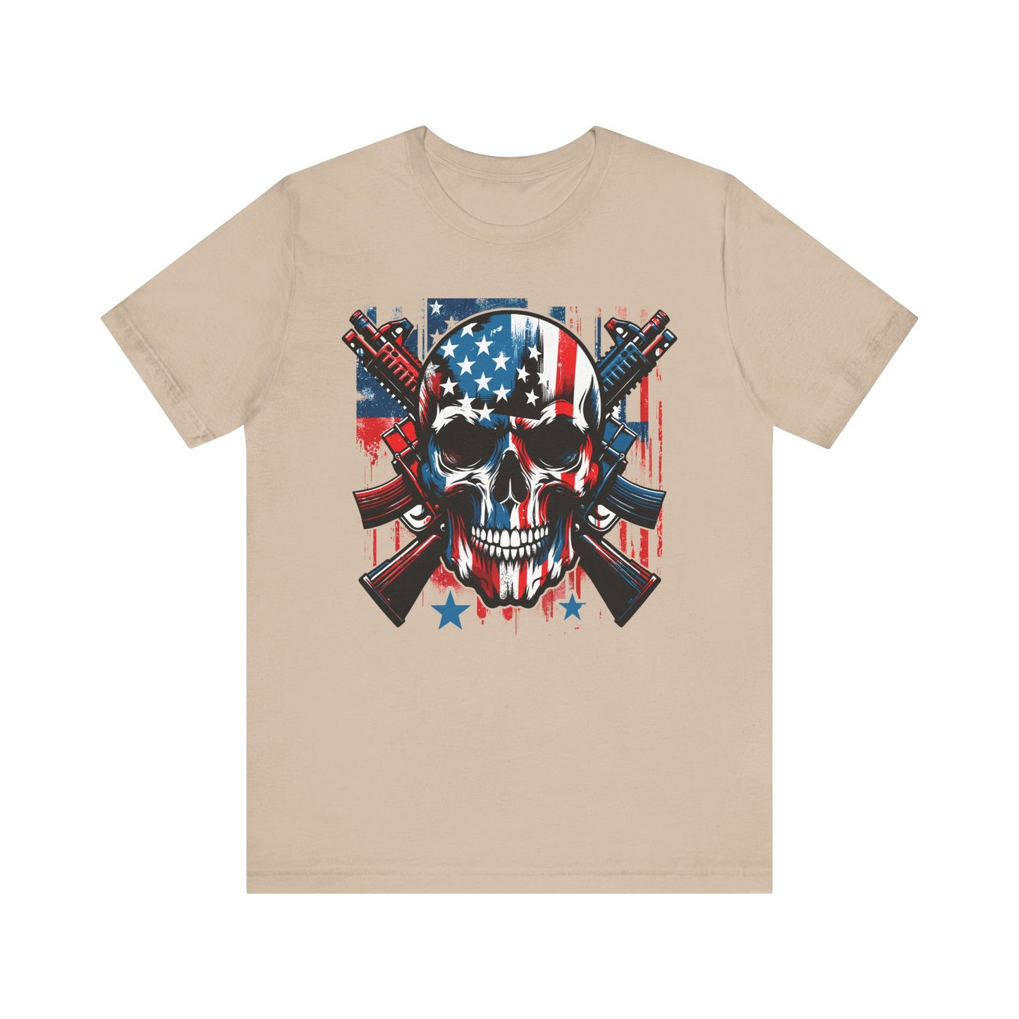 Skull and Cross Guns Memorial Day Tee
