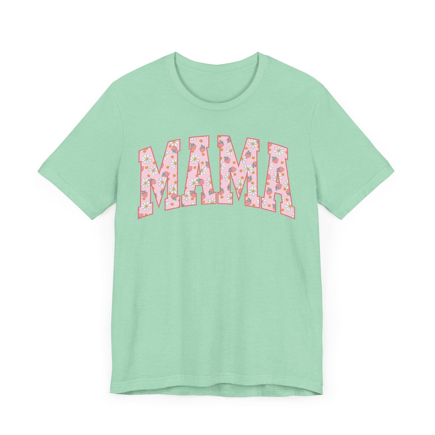 Vintage Floral 2 Mama Tee with a Bow, Gift for Moms, Casual Summer Top, Boho Style Apparel, Unique Mother's Day Gift