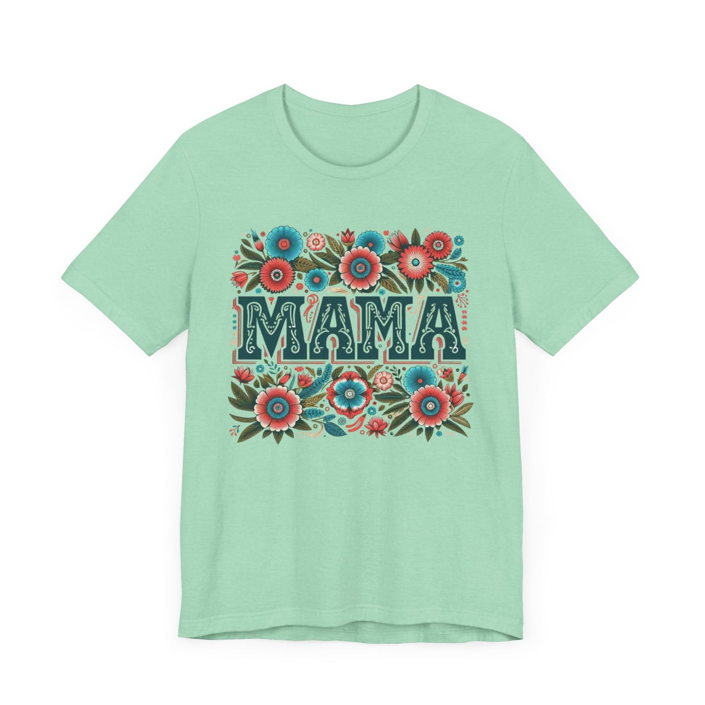 Boho Floral Mama Tee, Gift for Moms, Casual Summer Top, Boho Style Apparel, Unique Mother's Day Gift