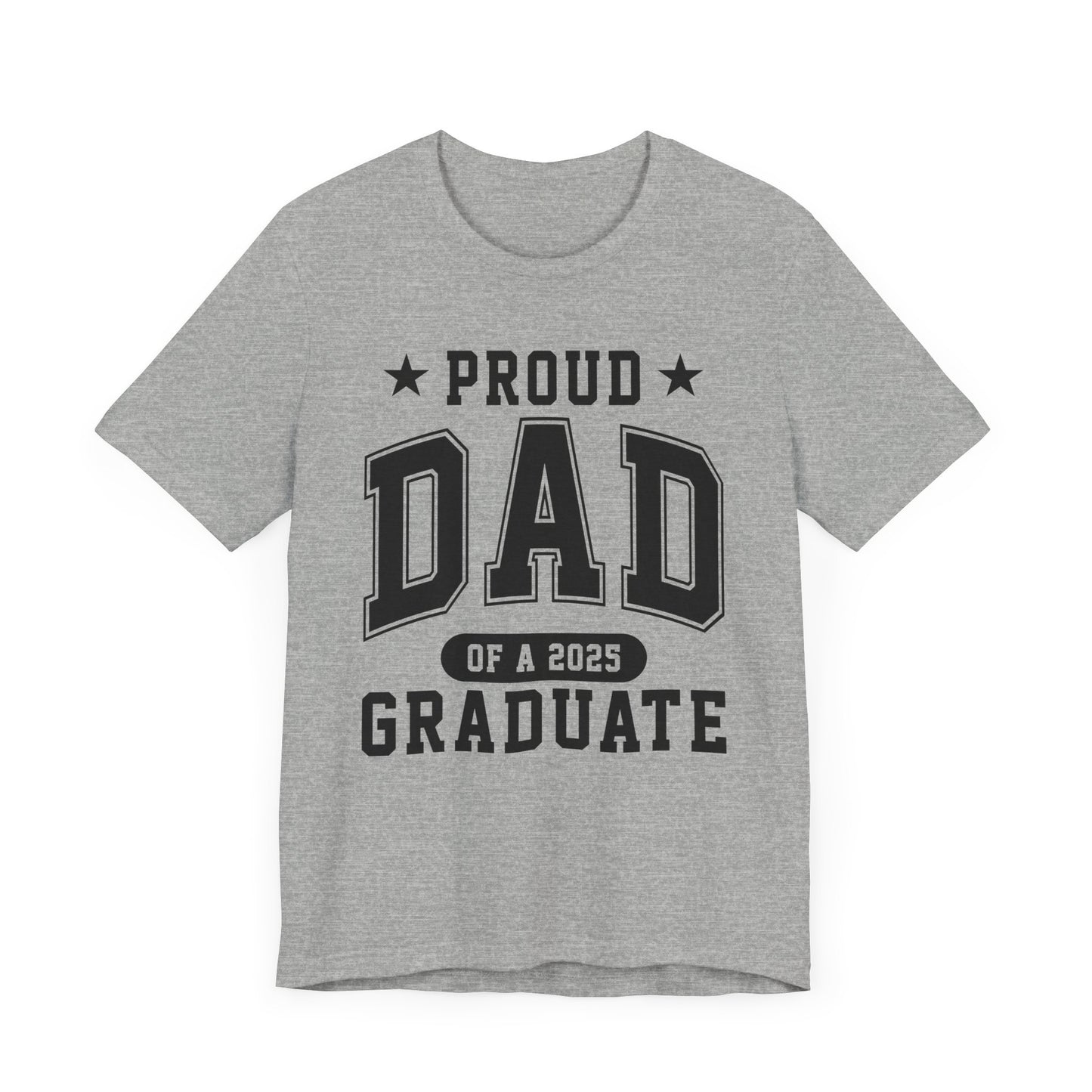 Proud Dad Graduation Tee, Cute Graduation Gift, Unisex Short Sleeve Shirt, Family Celebration Apparel, Step Parent Pride T-Shirt