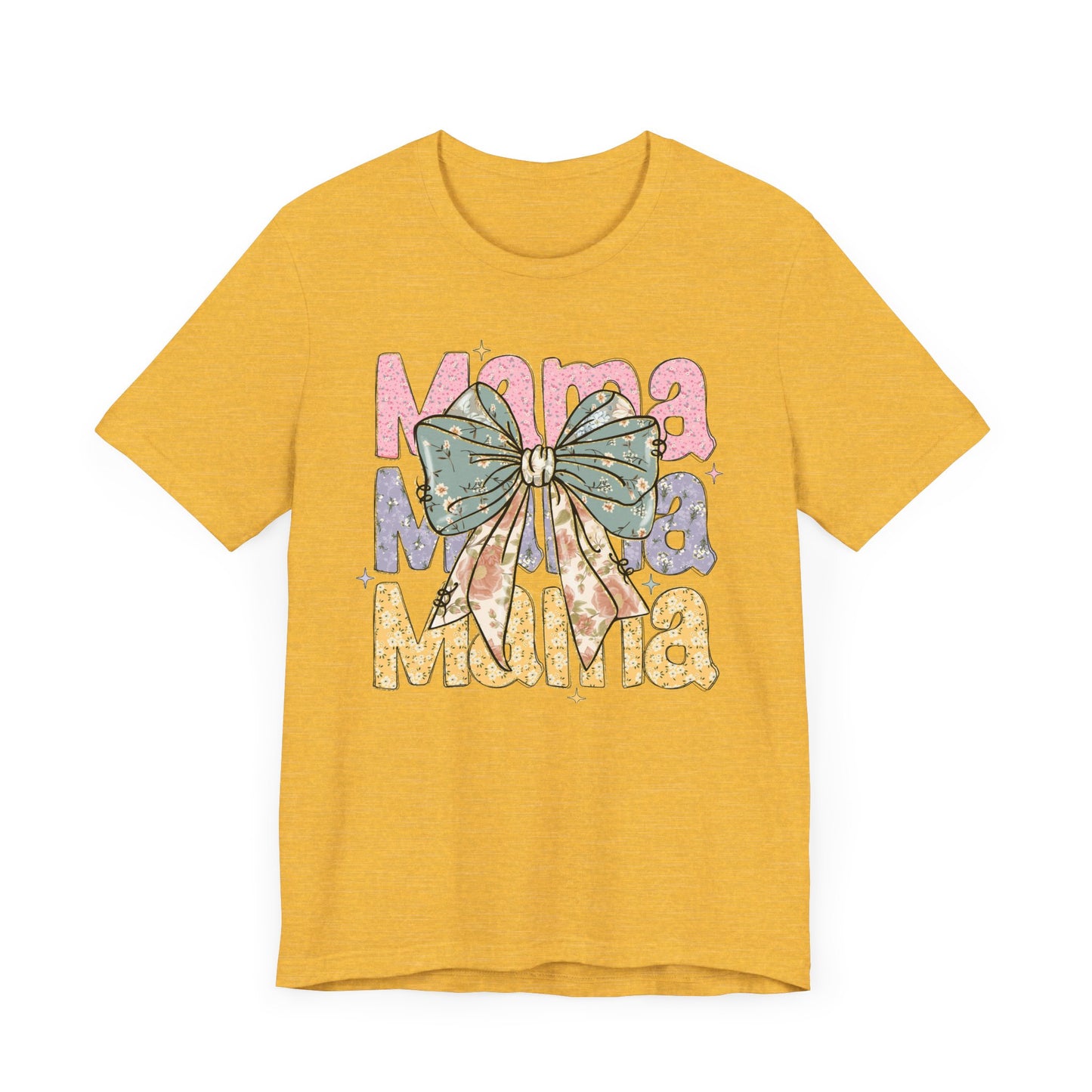 Color block Mama Tee with a Bow, Gift for Moms, Casual Summer Top, Boho Style Apparel, Unique Mother's Day Gift