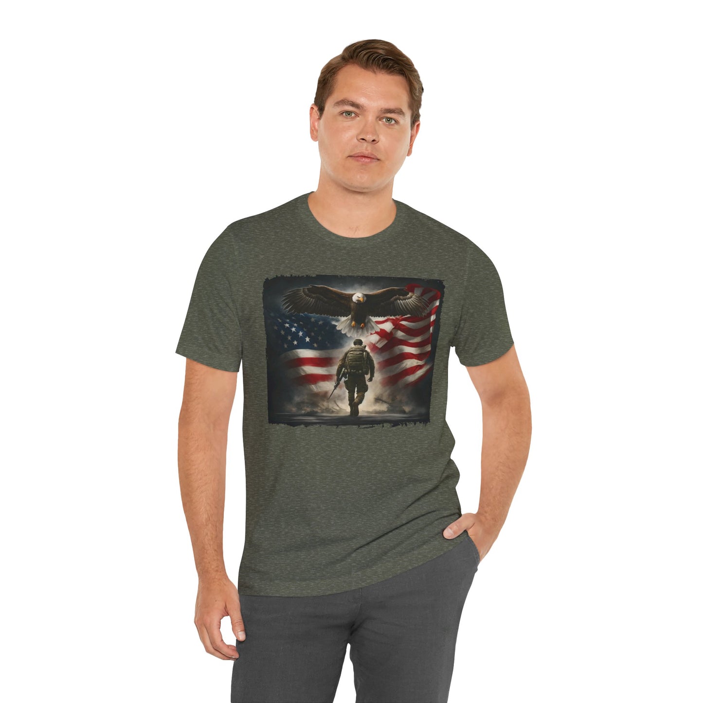 Soldier w/ Eagle & Flag Memorial Day Tee