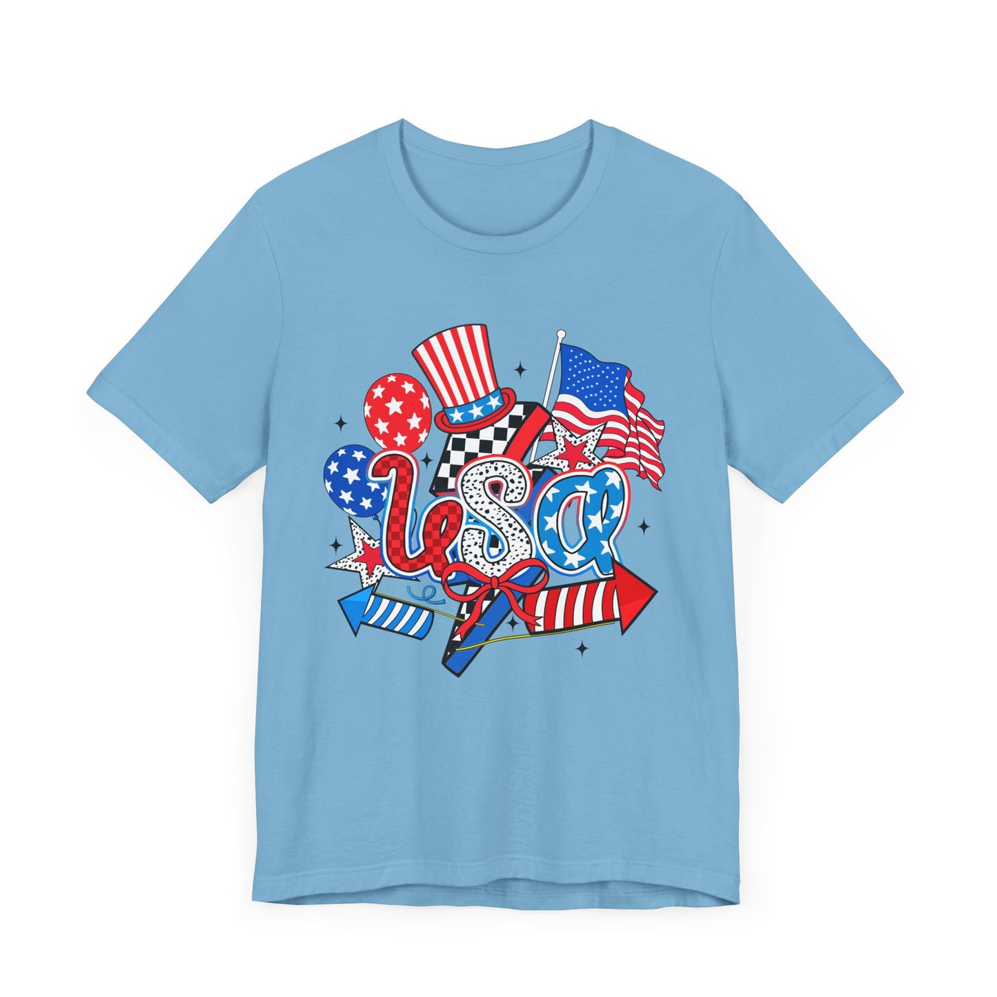 USA Firecracker Patriotic Graphic Tee, Fun Summer T-Shirt, Holiday Apparel, 4th of July Shirt