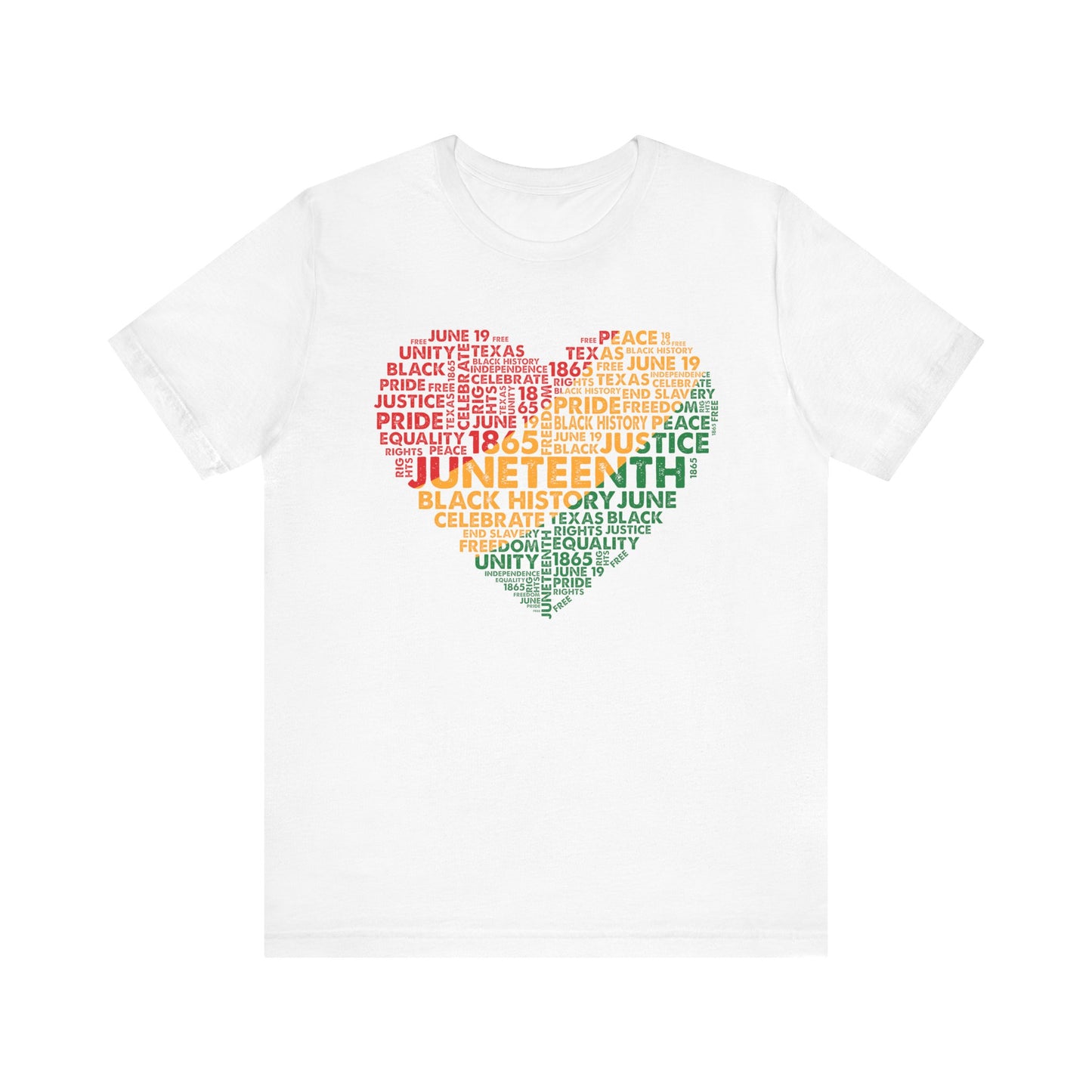 Heart Juneteenth Celebration Tee, Unisex Jersey Tee, Freedom Shirt, Equality Apparel, Black History Month Gift, Activist Fashion