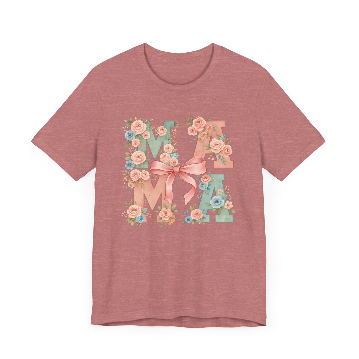 Rose floral Mama Tee Gift for Moms, Casual Summer Top, Boho Style Apparel, Unique Mother's Day Gift