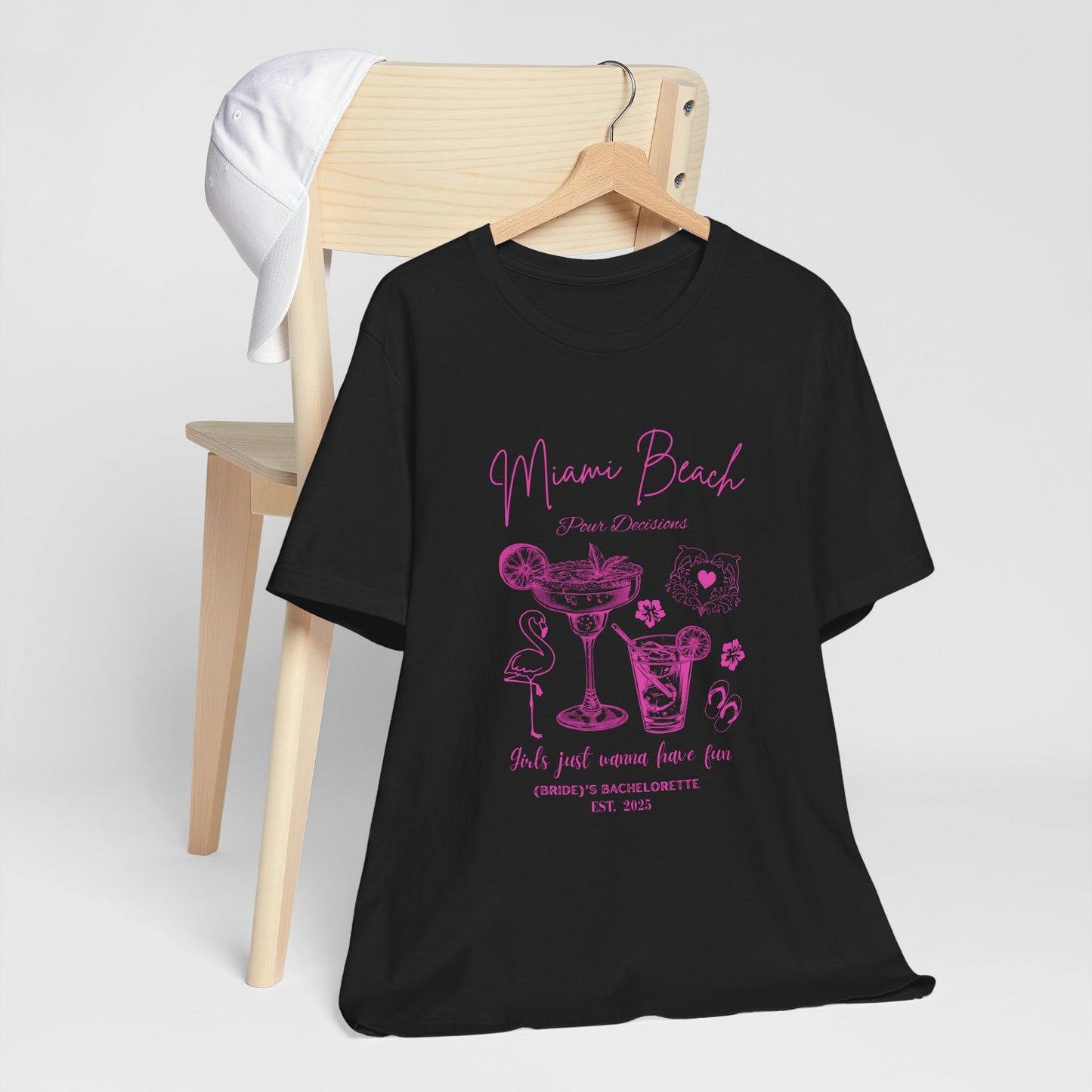 Miami Bachelorette Party Tee, Fun Vacation Shirt, Travel Souvenir, Girls Night Out Top, Bride Tribe Apparel, Girls Trip, Vegas Wedding