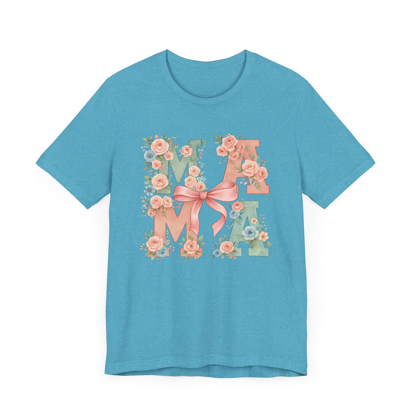 Rose floral Mama Tee Gift for Moms, Casual Summer Top, Boho Style Apparel, Unique Mother's Day Gift