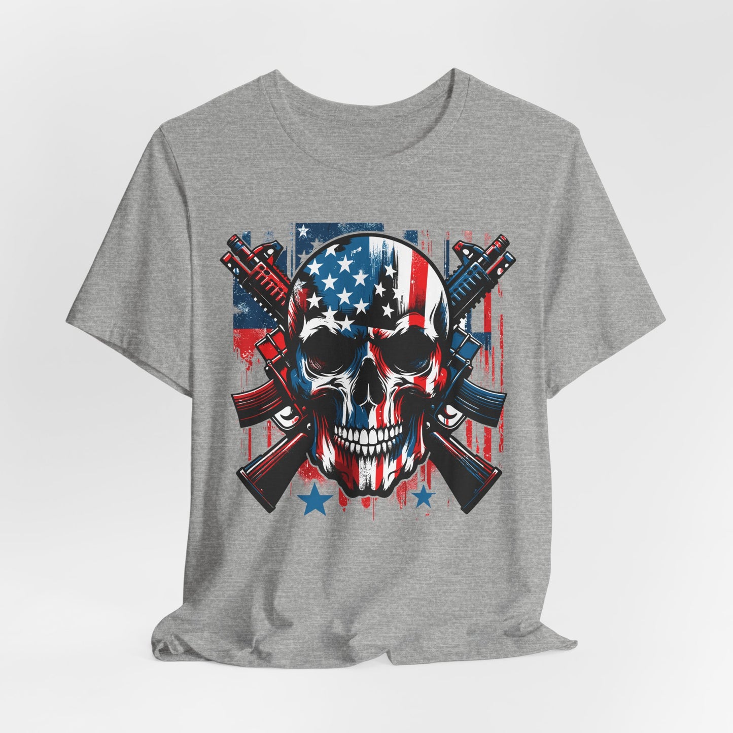 Skull and Cross Guns Memorial Day Tee