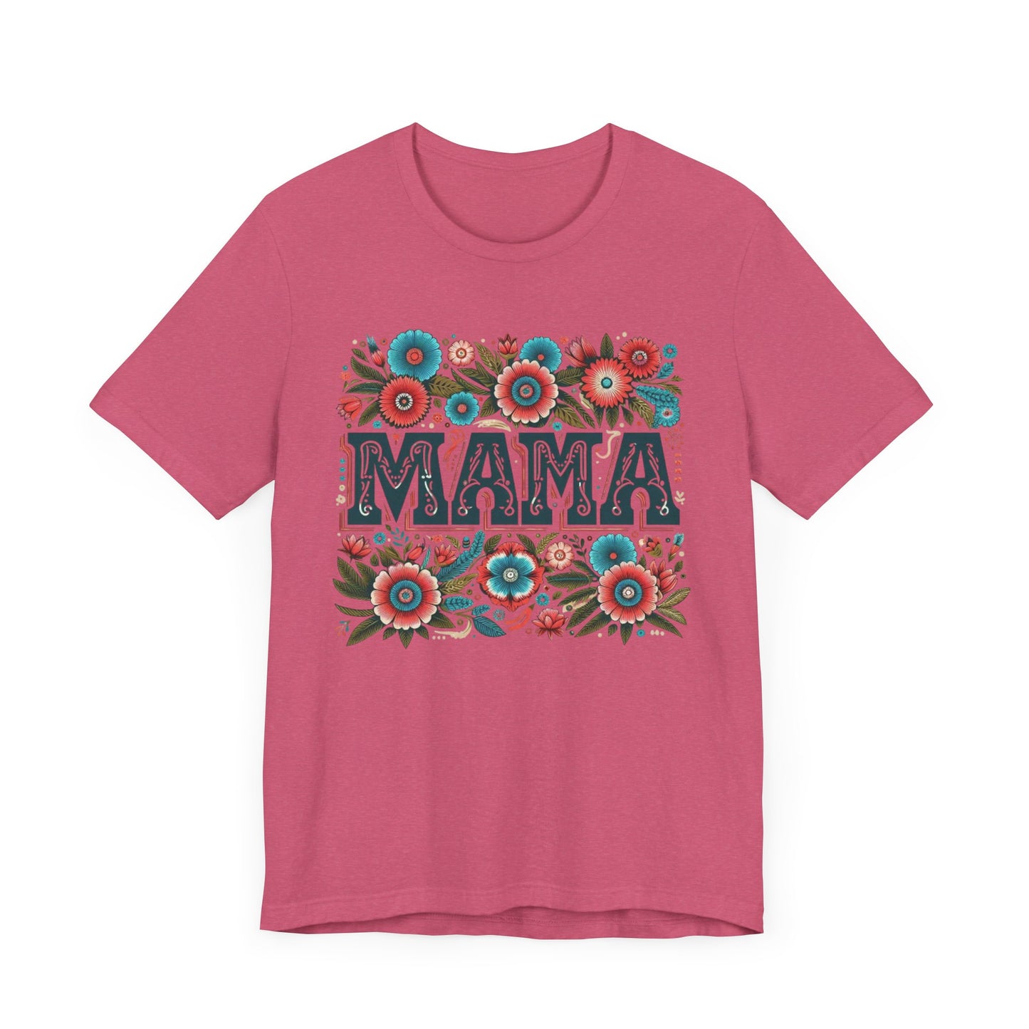 Boho Floral Mama Tee, Gift for Moms, Casual Summer Top, Boho Style Apparel, Unique Mother's Day Gift