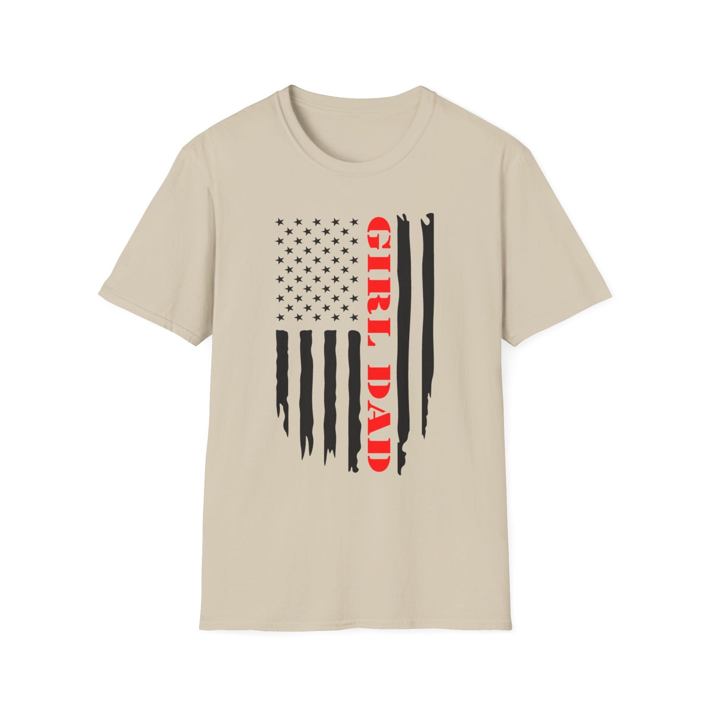 Patriotic 'Girl Dad' T-Shirt - Perfect for Dads, Father's Day, Independence Day, Family Events, Casual Wear, Gift Ideas