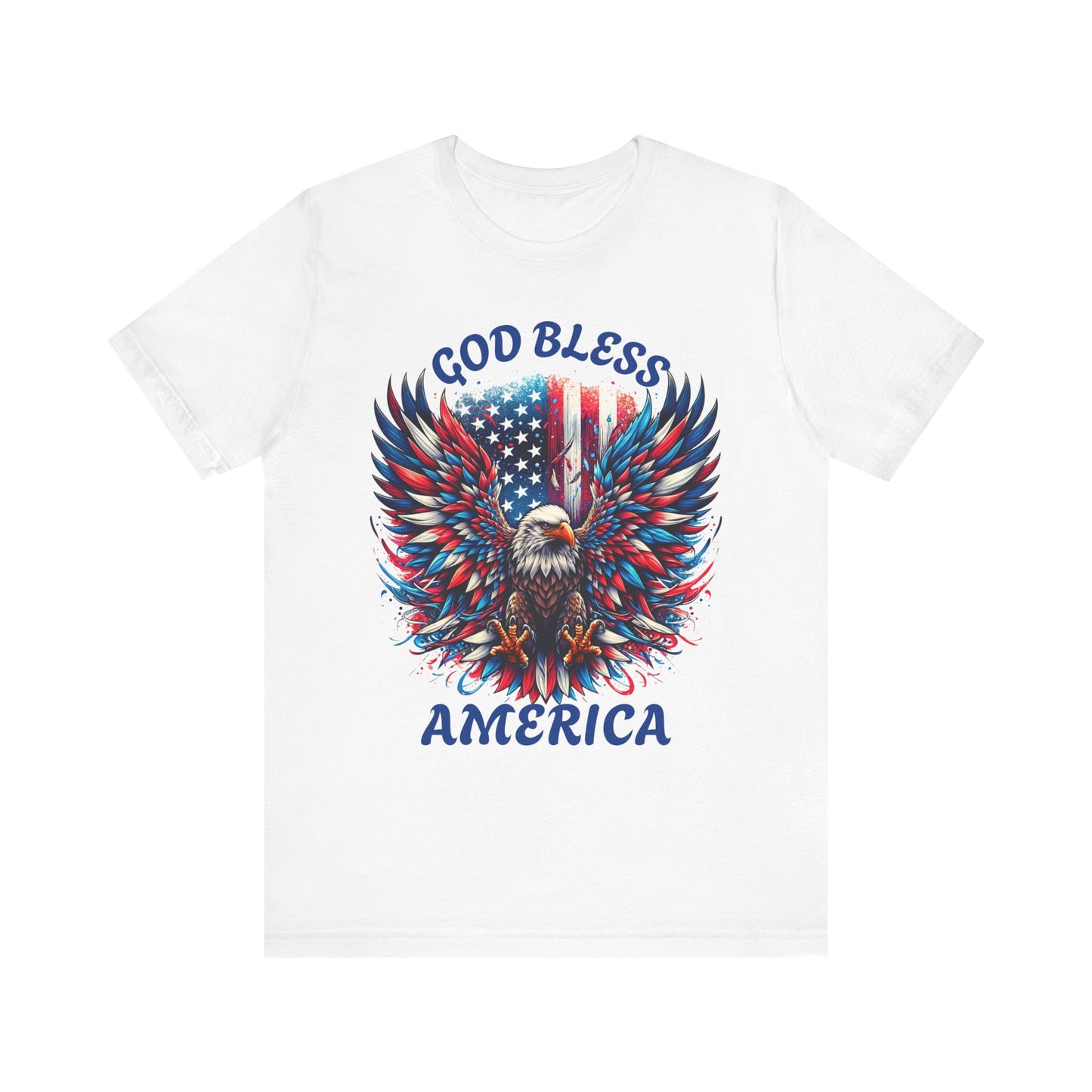 Patriotic Eagle Graphic Tee, USA Flag Shirt, Unisex Short Sleeve Top, Independence Day Gift, American Pride Apparel, Casual Wear
