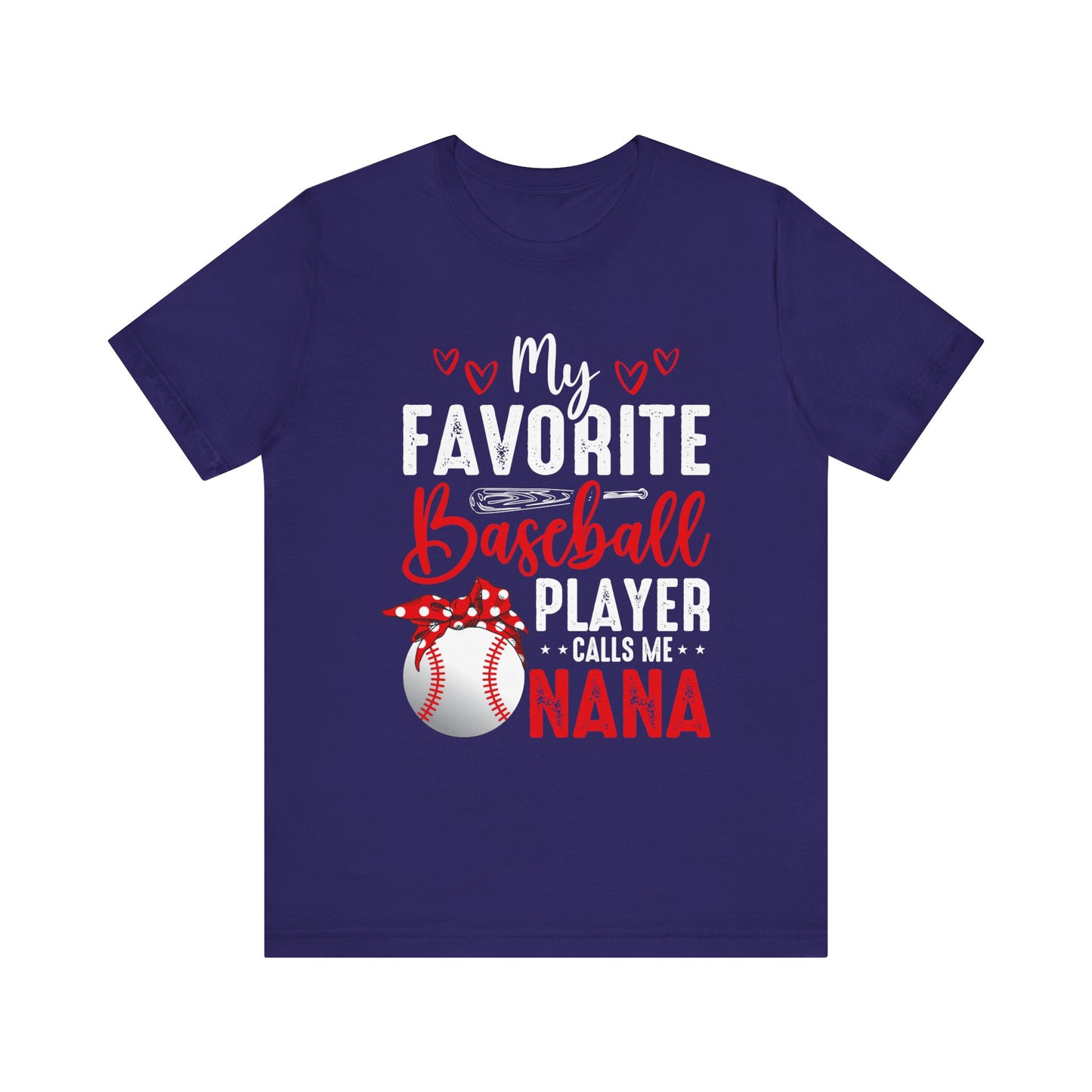Baseball Nana Short Sleeve Tee, Cute Gift for Grandmas, Soft Jersey Tee, Baseball Fan Shirt, Mother's Day Gift, Family Reunion Wear