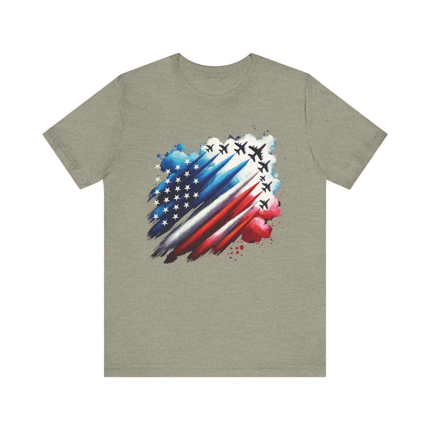 Fighter Jets with Flag Memorial Day Tee