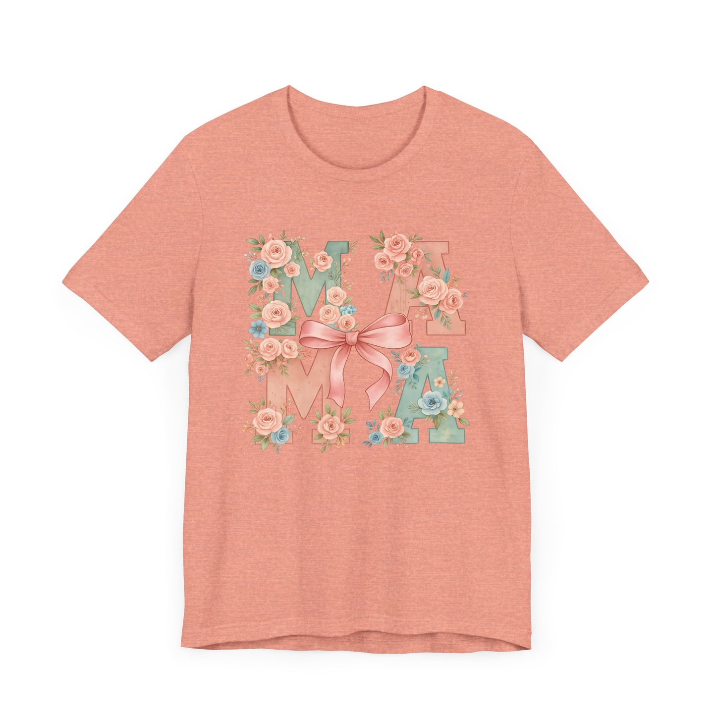 Rose floral Mama Tee Gift for Moms, Casual Summer Top, Boho Style Apparel, Unique Mother's Day Gift