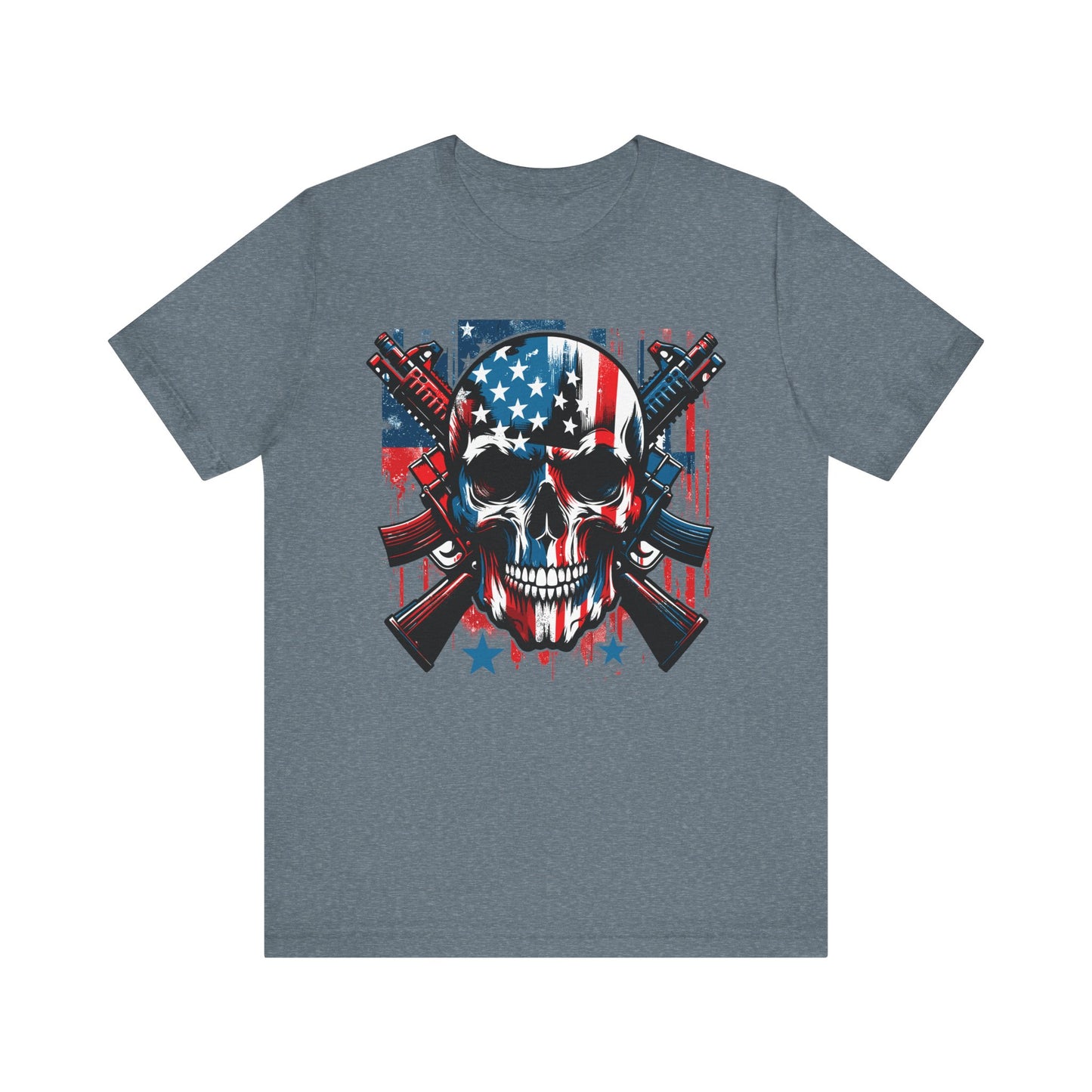 Skull and Cross Guns Memorial Day Tee