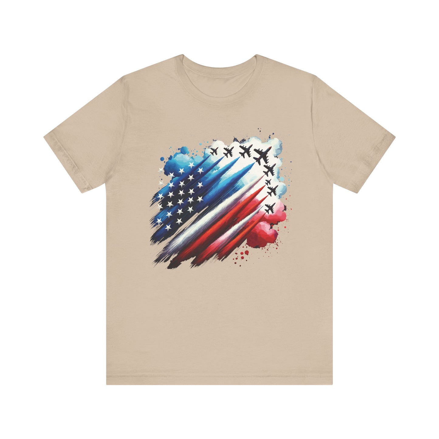 Fighter Jets with Flag Memorial Day Tee