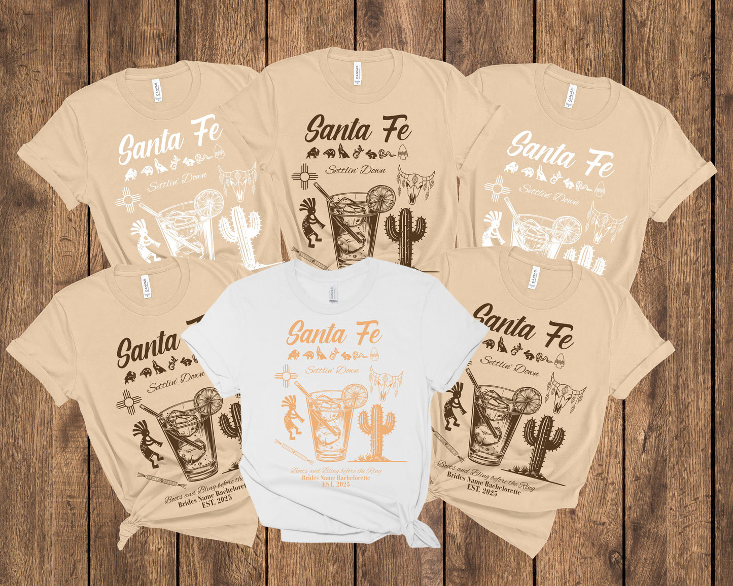 Santa Fe New Mexico Bachelorette Party, Bachelorette Shirt, Travel Tshirt, Girls Night Out, Bride Tribe Apparel, Girls Trip, SantaFe Wedding