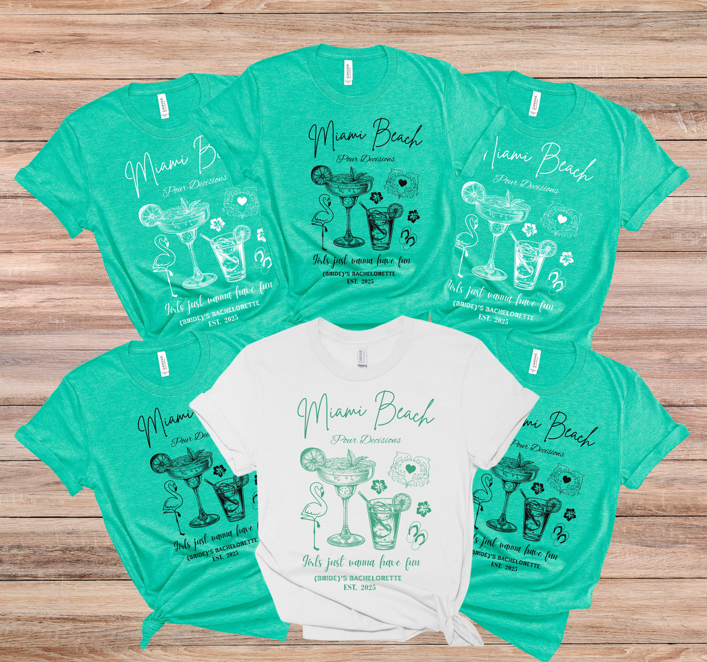 Miami Bachelorette Party Tee, Fun Vacation Shirt, Travel Souvenir, Girls Night Out Top, Bride Tribe Apparel, Girls Trip, Vegas Wedding