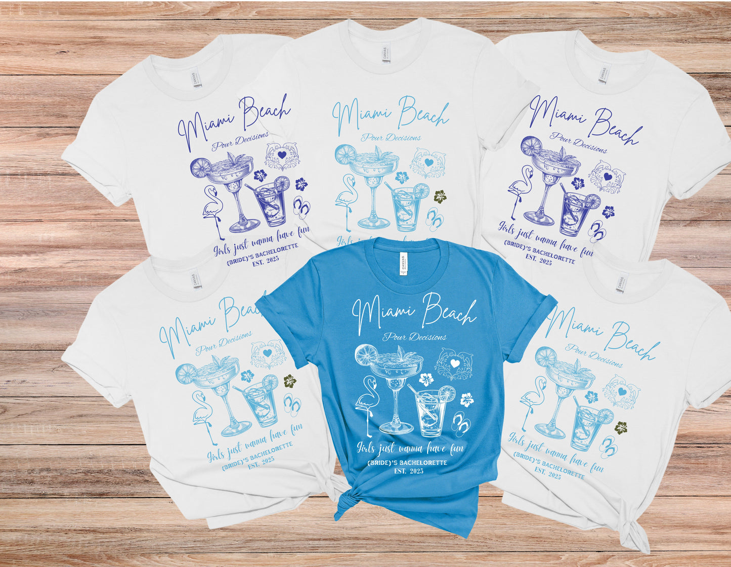 Miami Bachelorette Party Tee, Fun Vacation Shirt, Travel Souvenir, Girls Night Out Top, Bride Tribe Apparel, Girls Trip, Vegas Wedding