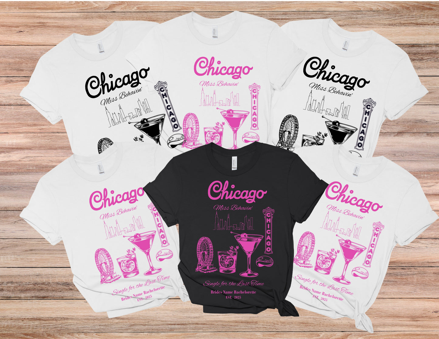 Chicago Bachelorette Party Tee, Fun Vacation Shirt, Travel Souvenir, Girls Night Out Top, Bride Tribe Apparel, Girls Trip, Chi-Town Wedding