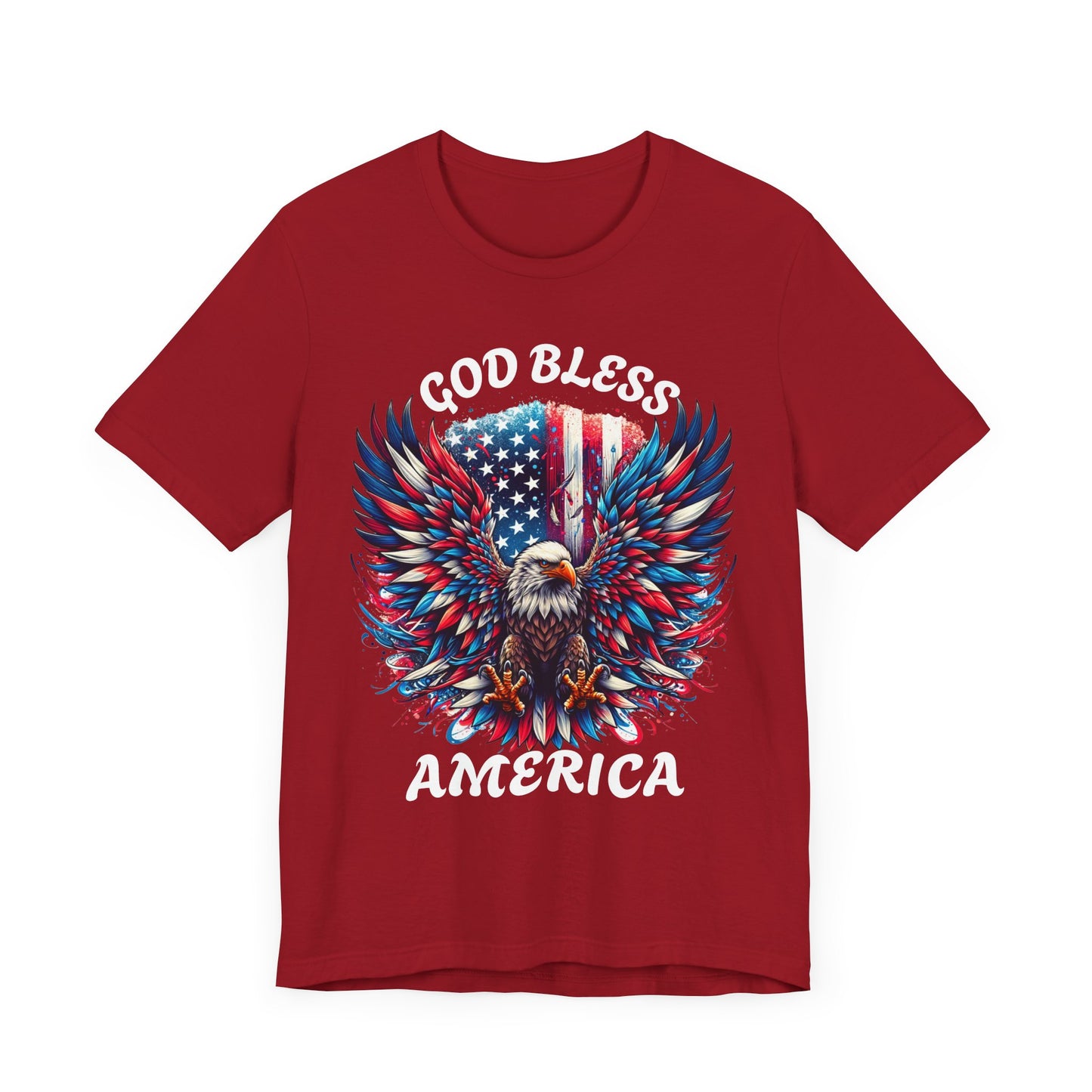 Patriotic Eagle Graphic Tee, USA Flag Shirt, Unisex Short Sleeve Top, Independence Day Gift, American Pride Apparel, Casual Wear