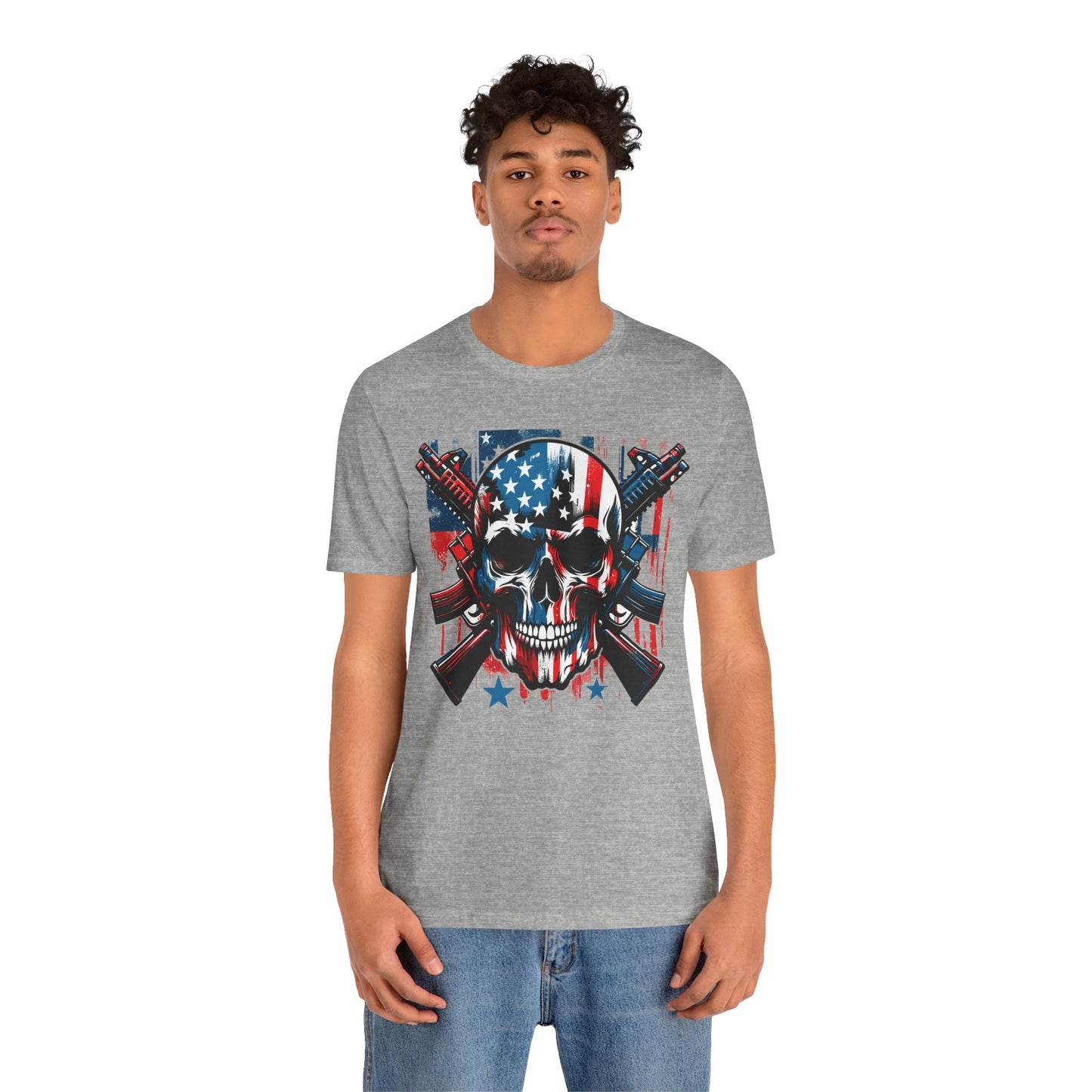 Skull and Cross Guns Memorial Day Tee