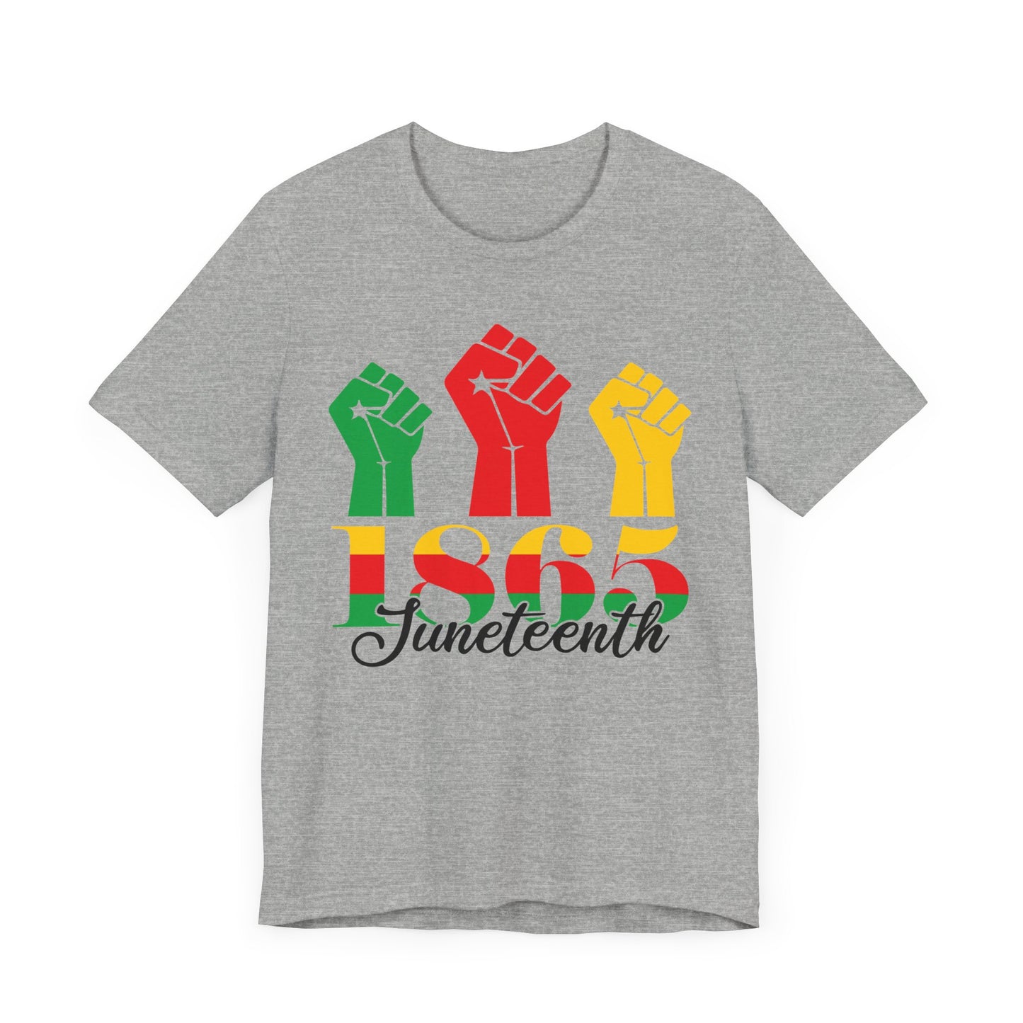 1865 Fists Juneteenth Celebration Tee, Unisex Jersey Tee, Freedom Shirt, Equality Apparel, Black History Month Gift, Activist Fashion