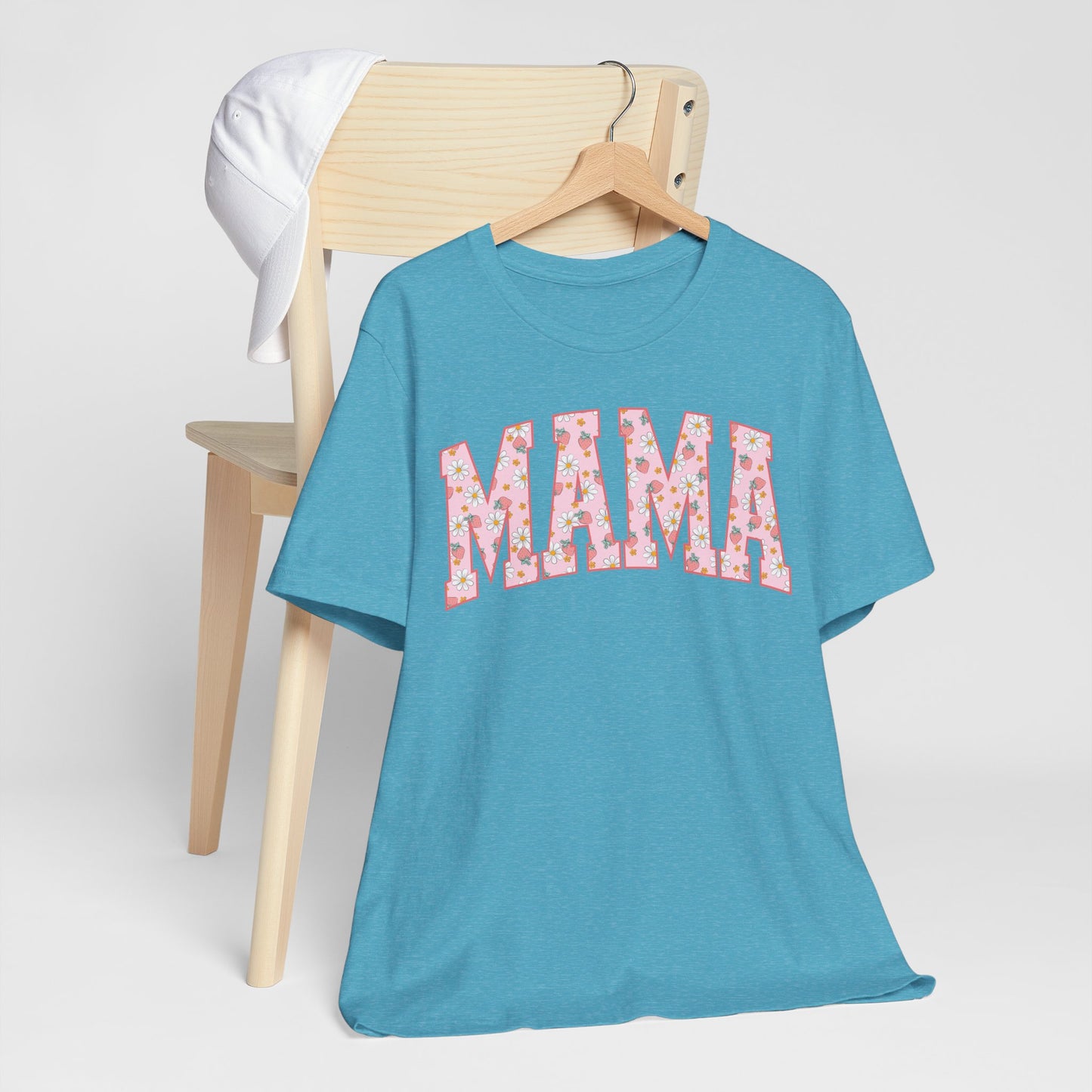 Vintage Floral 2 Mama Tee with a Bow, Gift for Moms, Casual Summer Top, Boho Style Apparel, Unique Mother's Day Gift