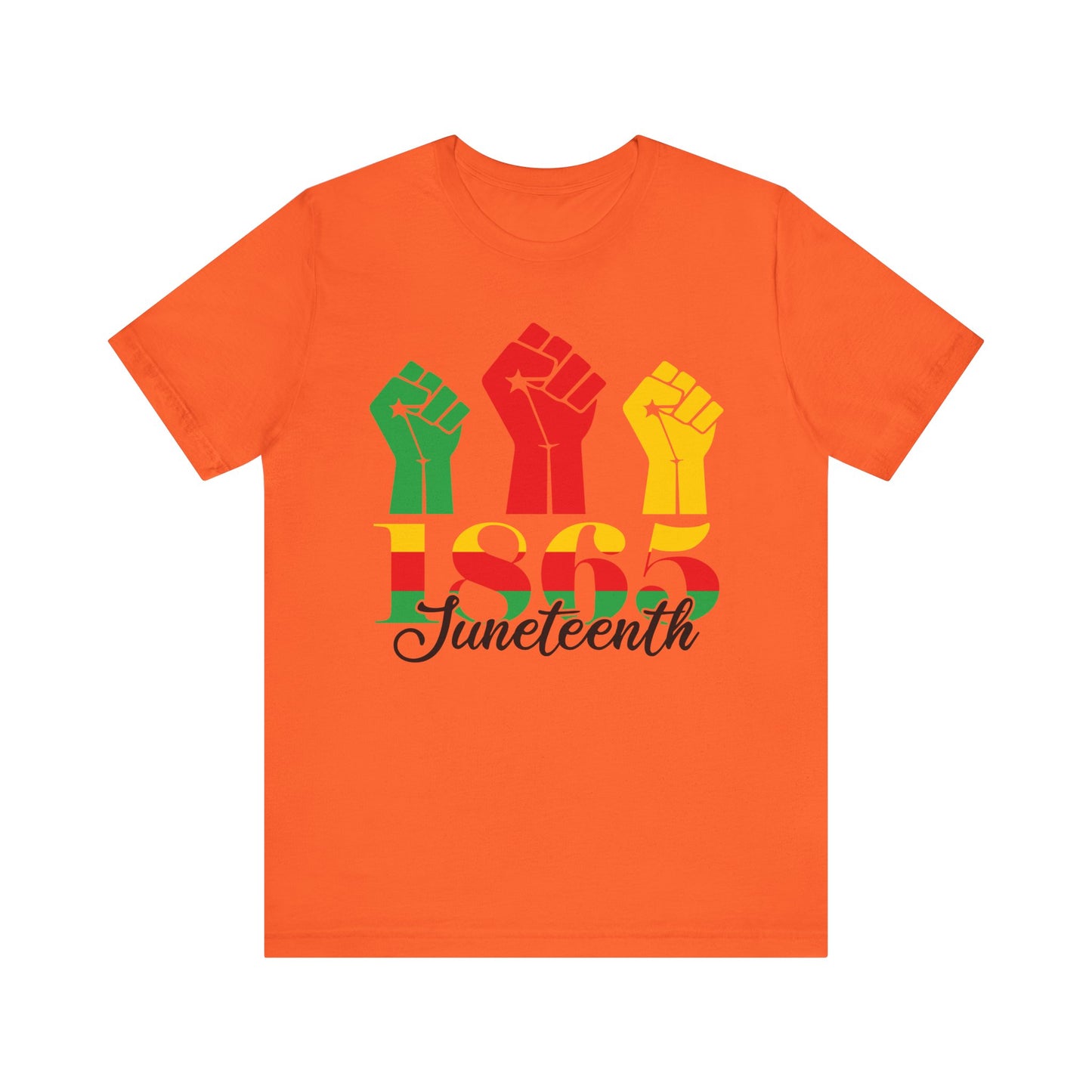1865 Fists Juneteenth Celebration Tee, Unisex Jersey Tee, Freedom Shirt, Equality Apparel, Black History Month Gift, Activist Fashion