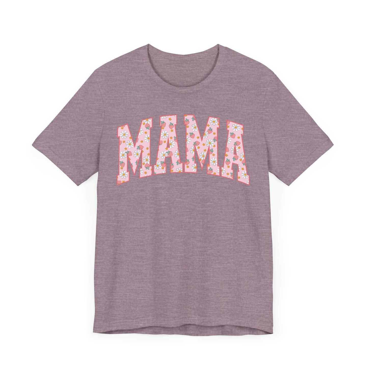 Vintage Floral 2 Mama Tee with a Bow, Gift for Moms, Casual Summer Top, Boho Style Apparel, Unique Mother's Day Gift